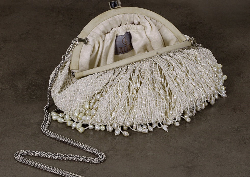 Opal Soft Pouch Pristine Pearl Ivory Clutch