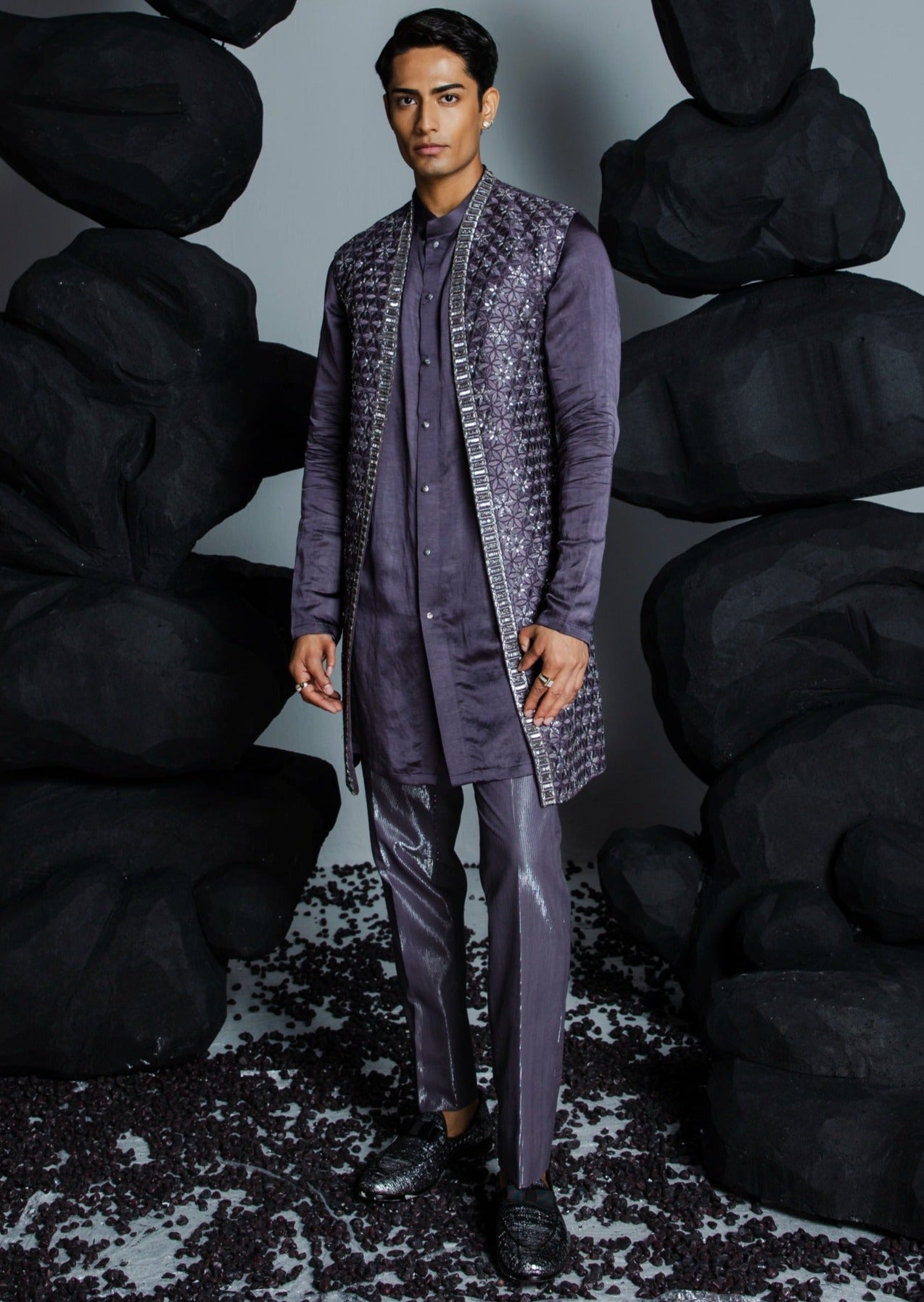 Majestic Floral Shrug Set