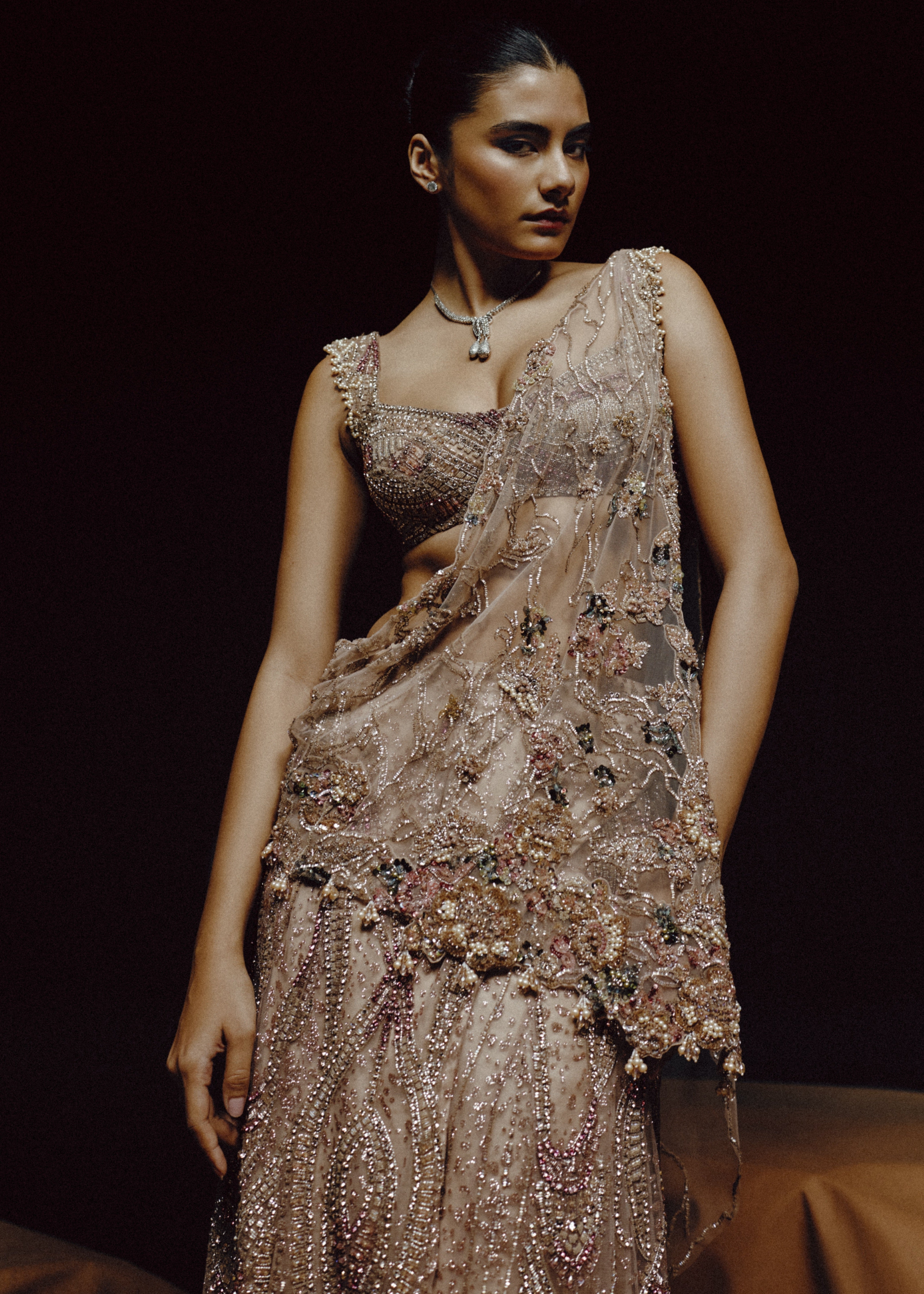 Dewdrop Mirage Drape Sari