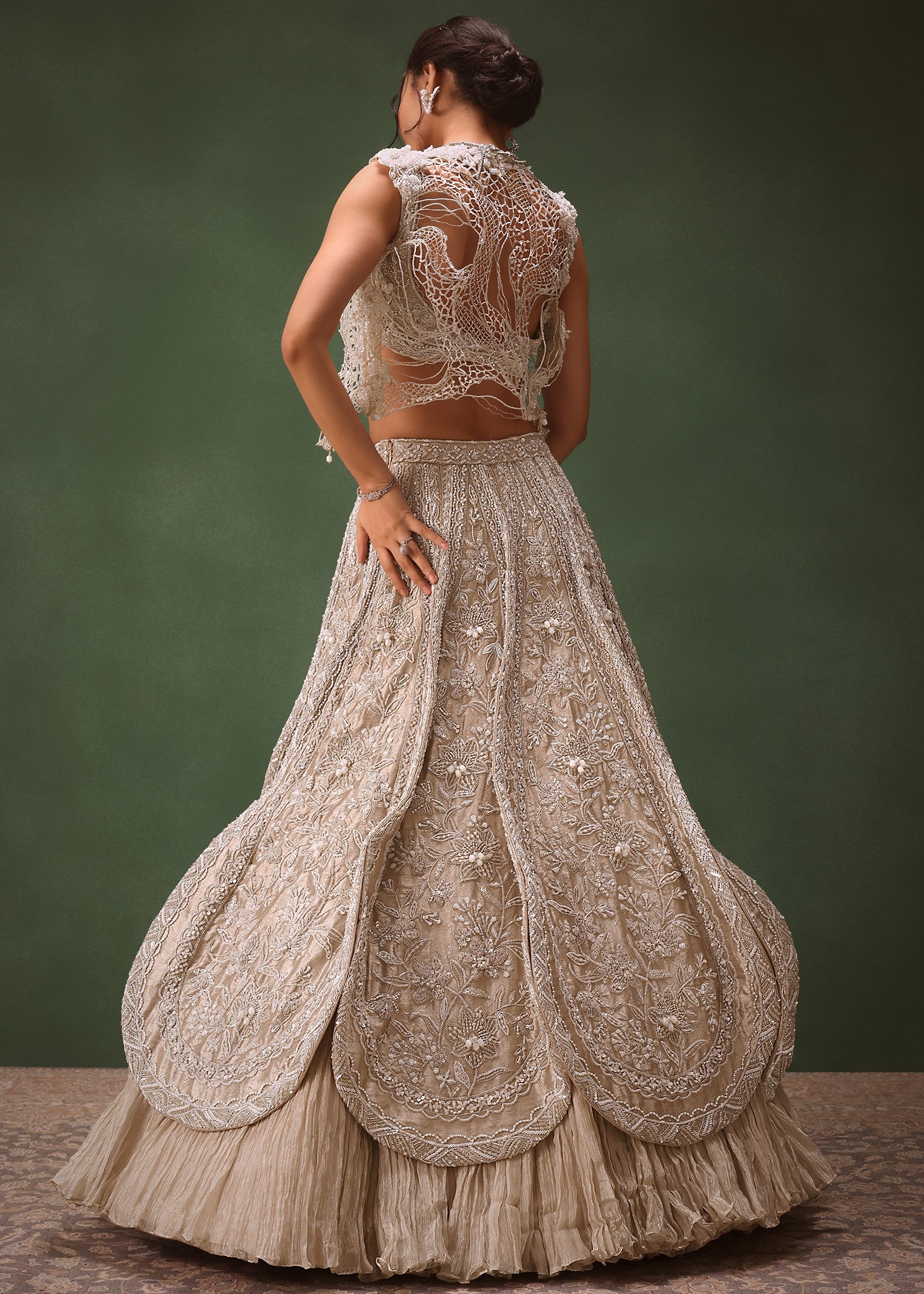 Silver Embroidered Lehenga