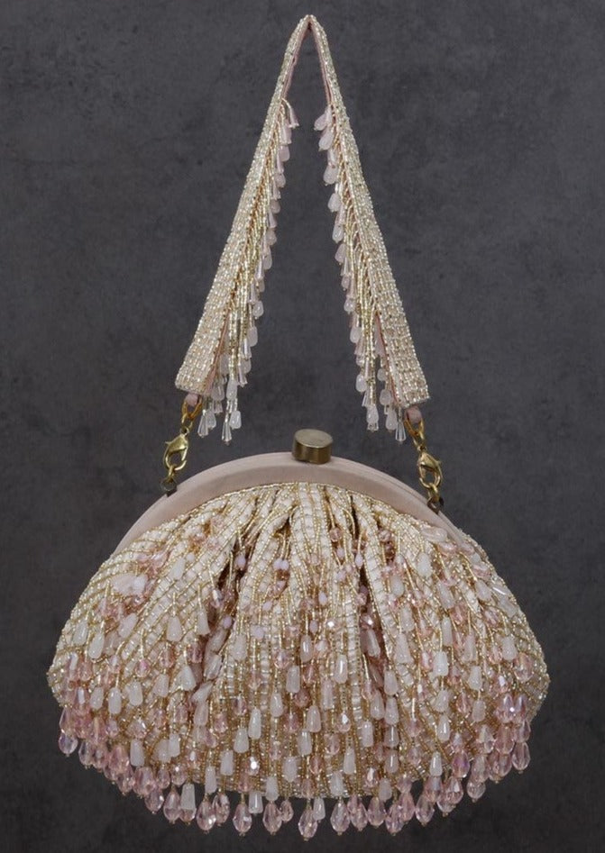 Opal Soft Pouch Rose Quartz Pink Clutch