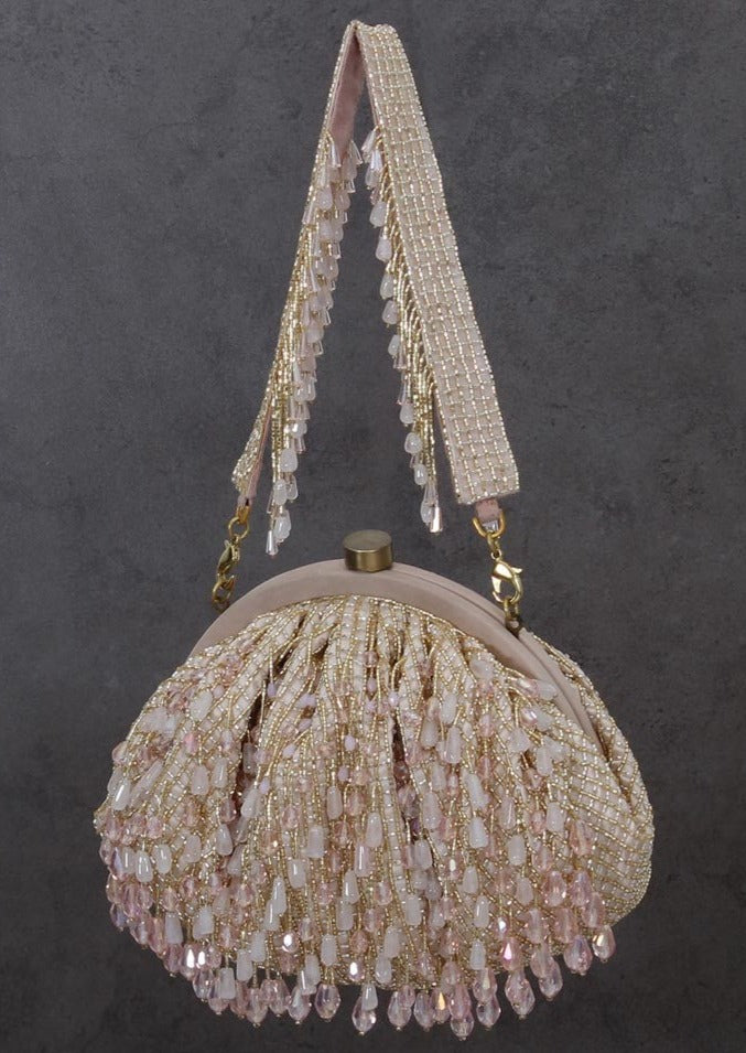 Opal Soft Pouch Rose Quartz Pink Clutch