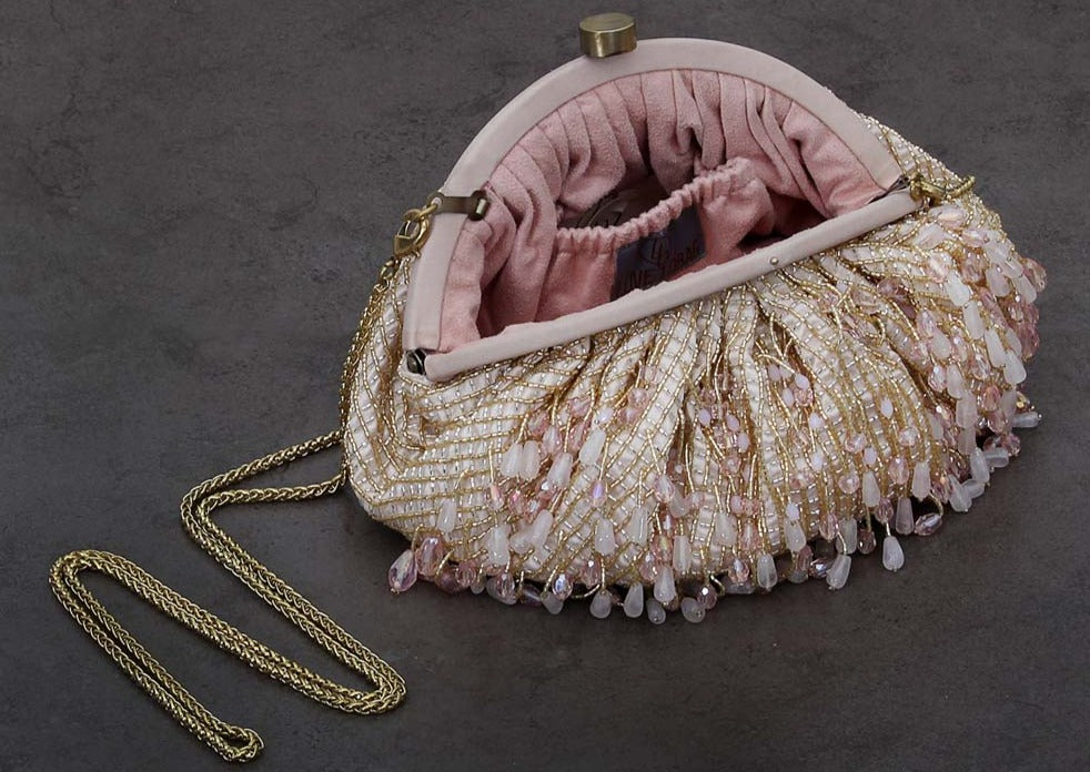 Opal Soft Pouch Rose Quartz Pink Clutch