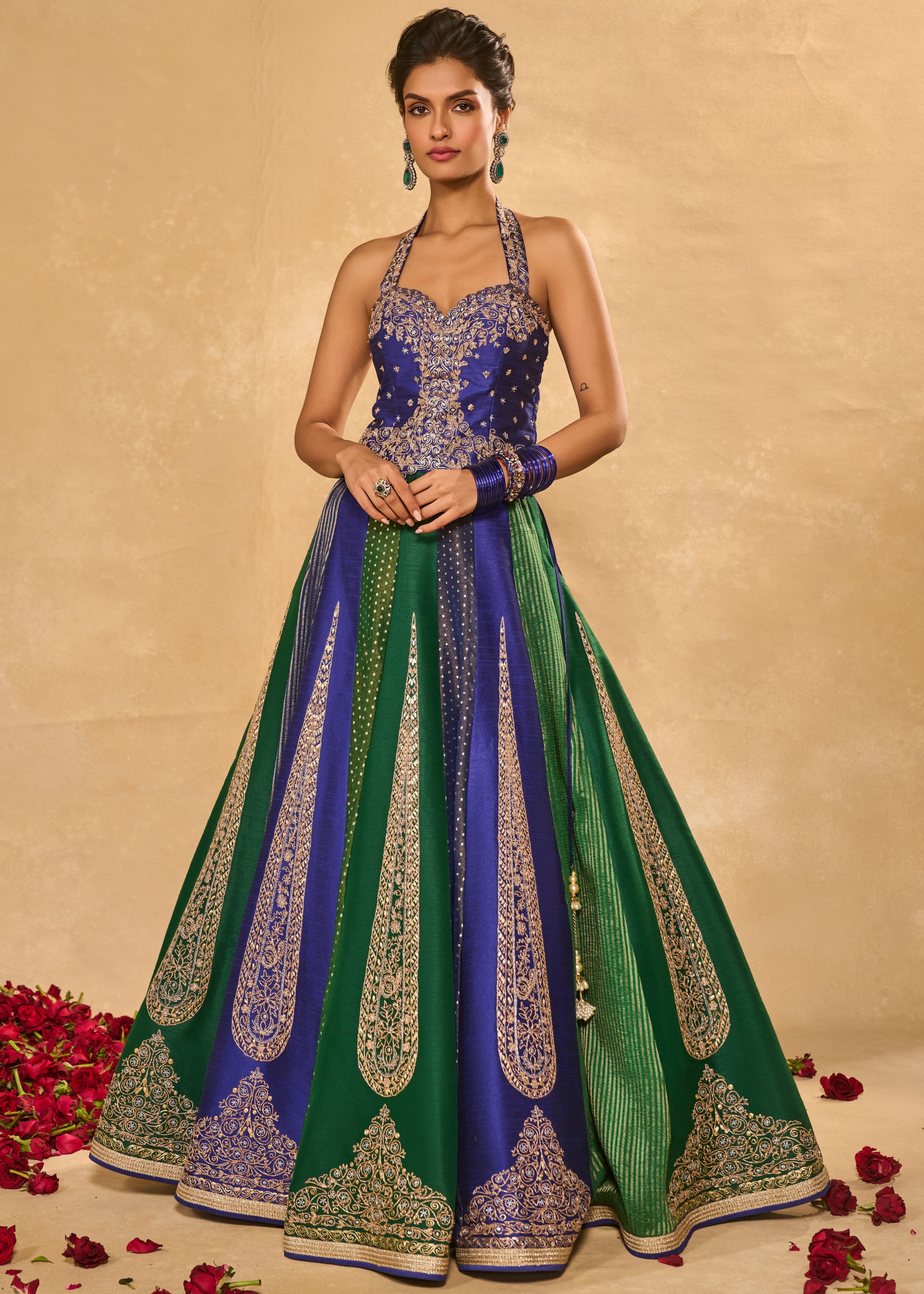 Blue Naina Lehenga