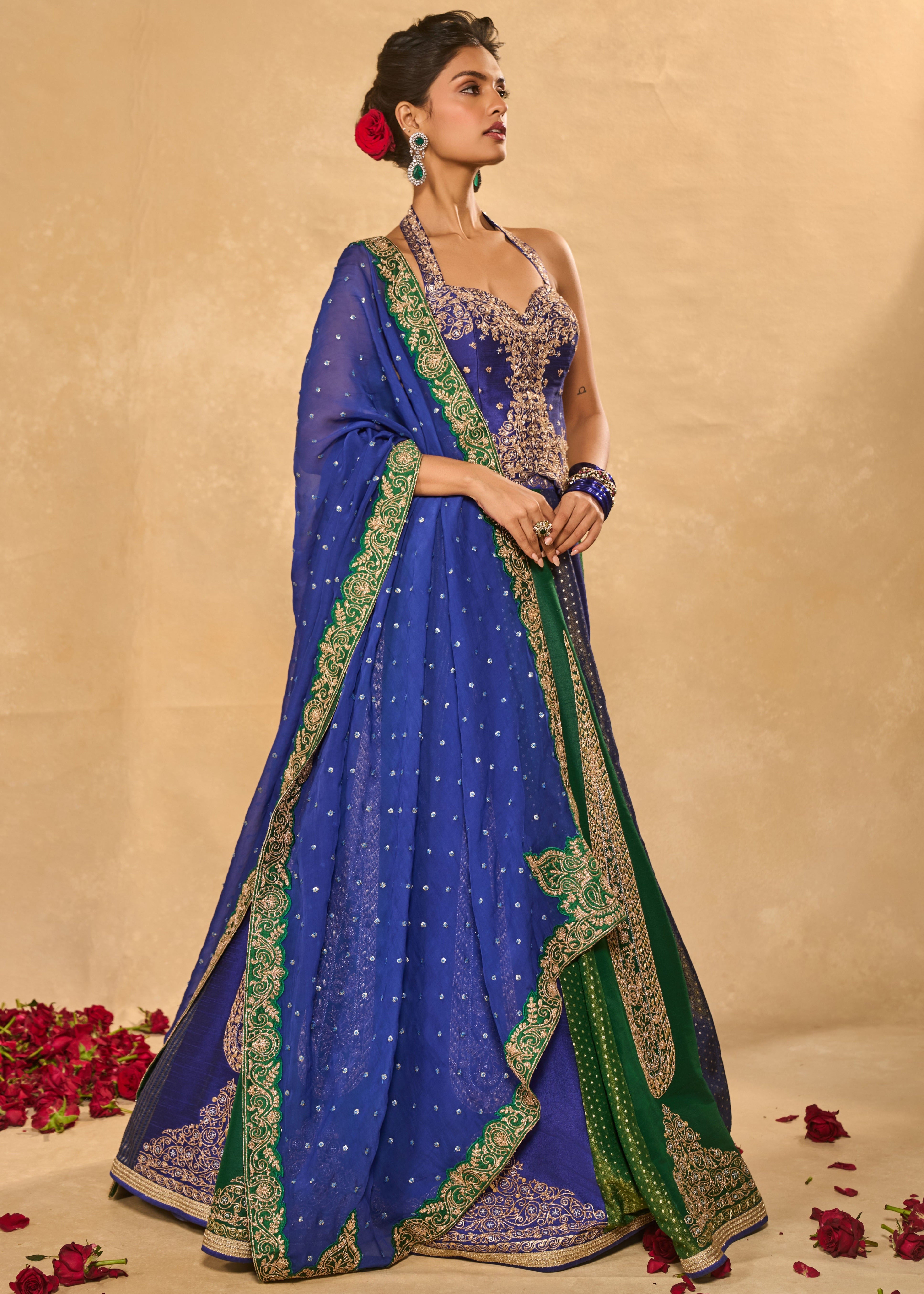 Blue Naina Lehenga