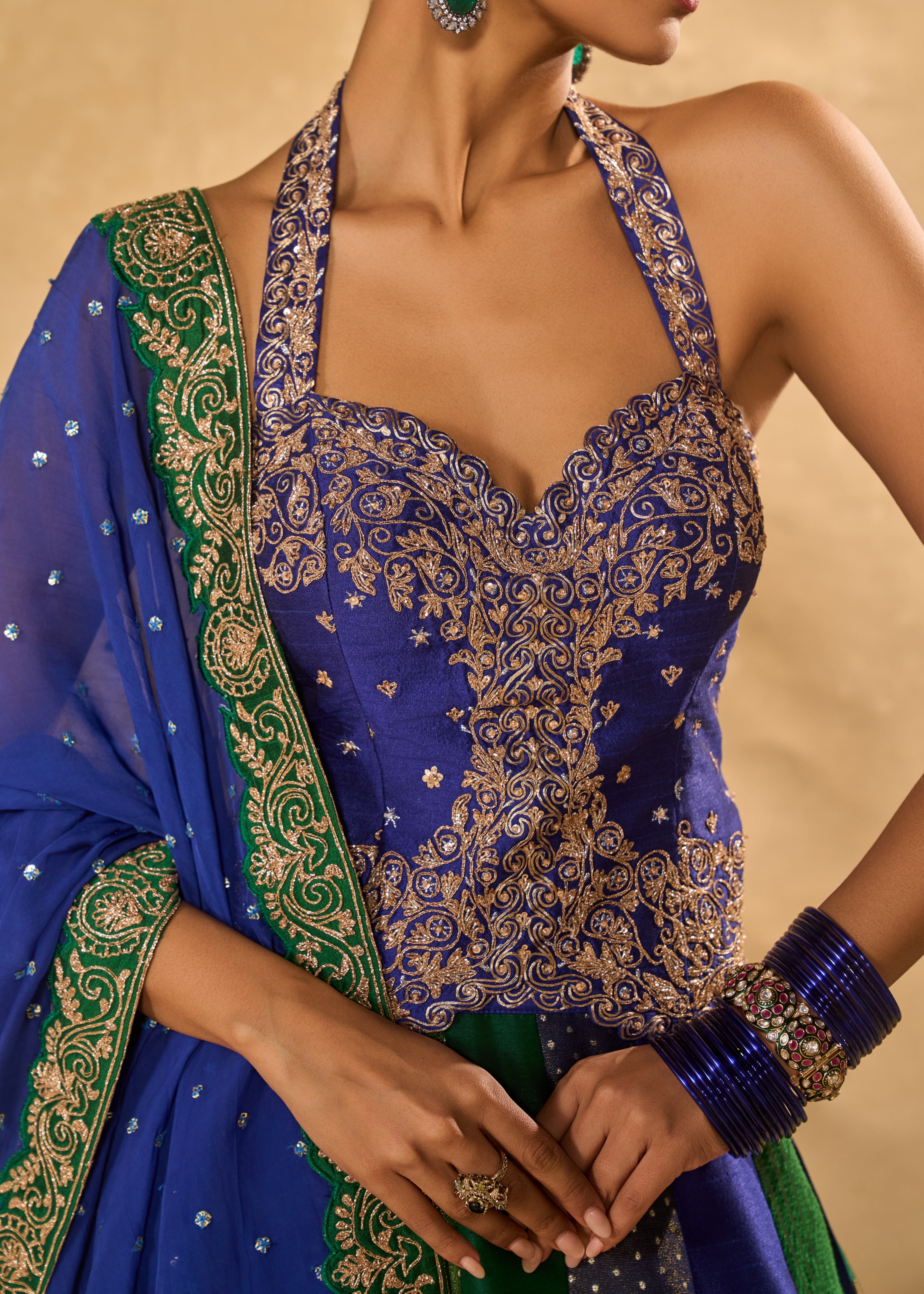 Blue Naina Lehenga