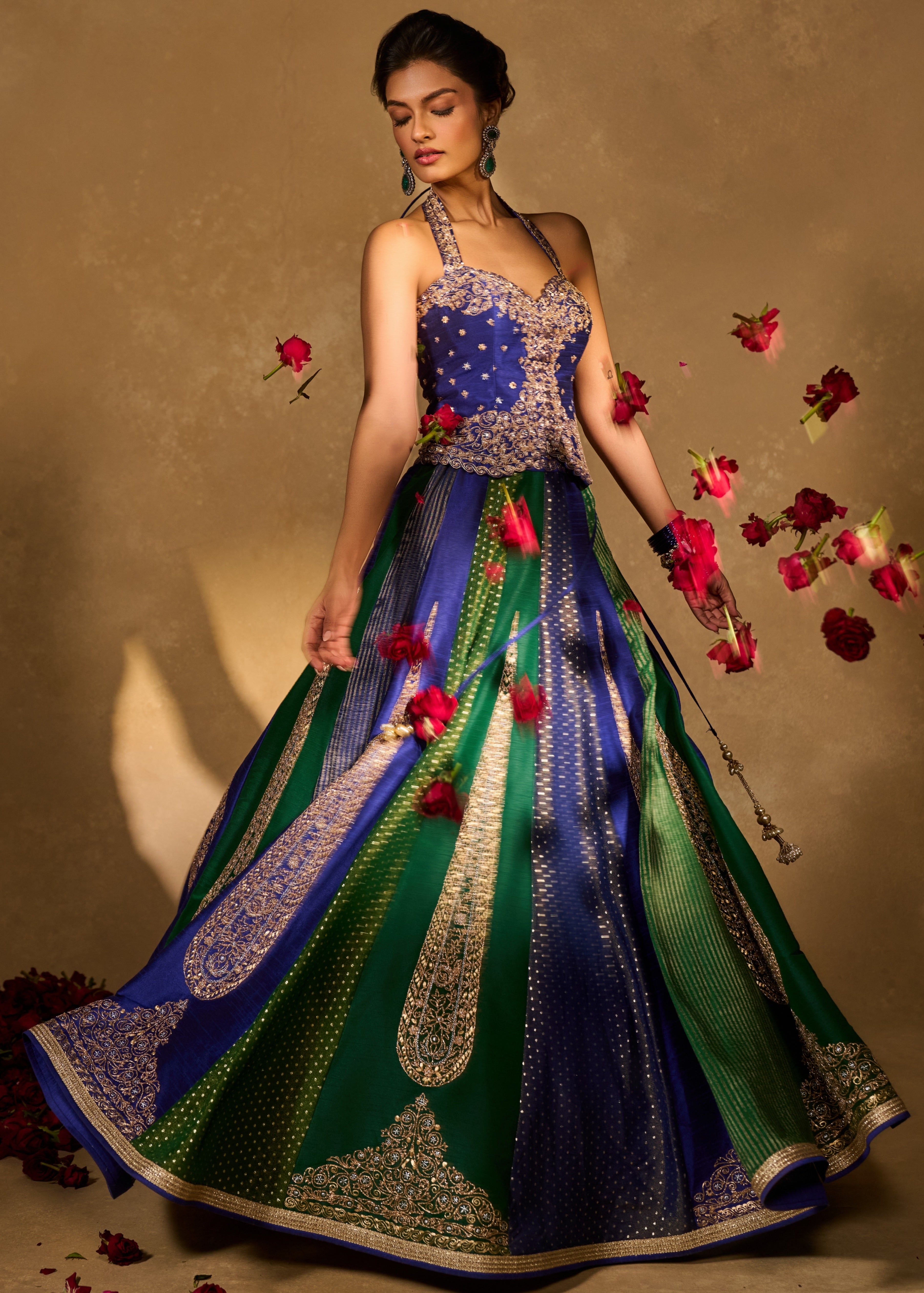 Blue Naina Lehenga