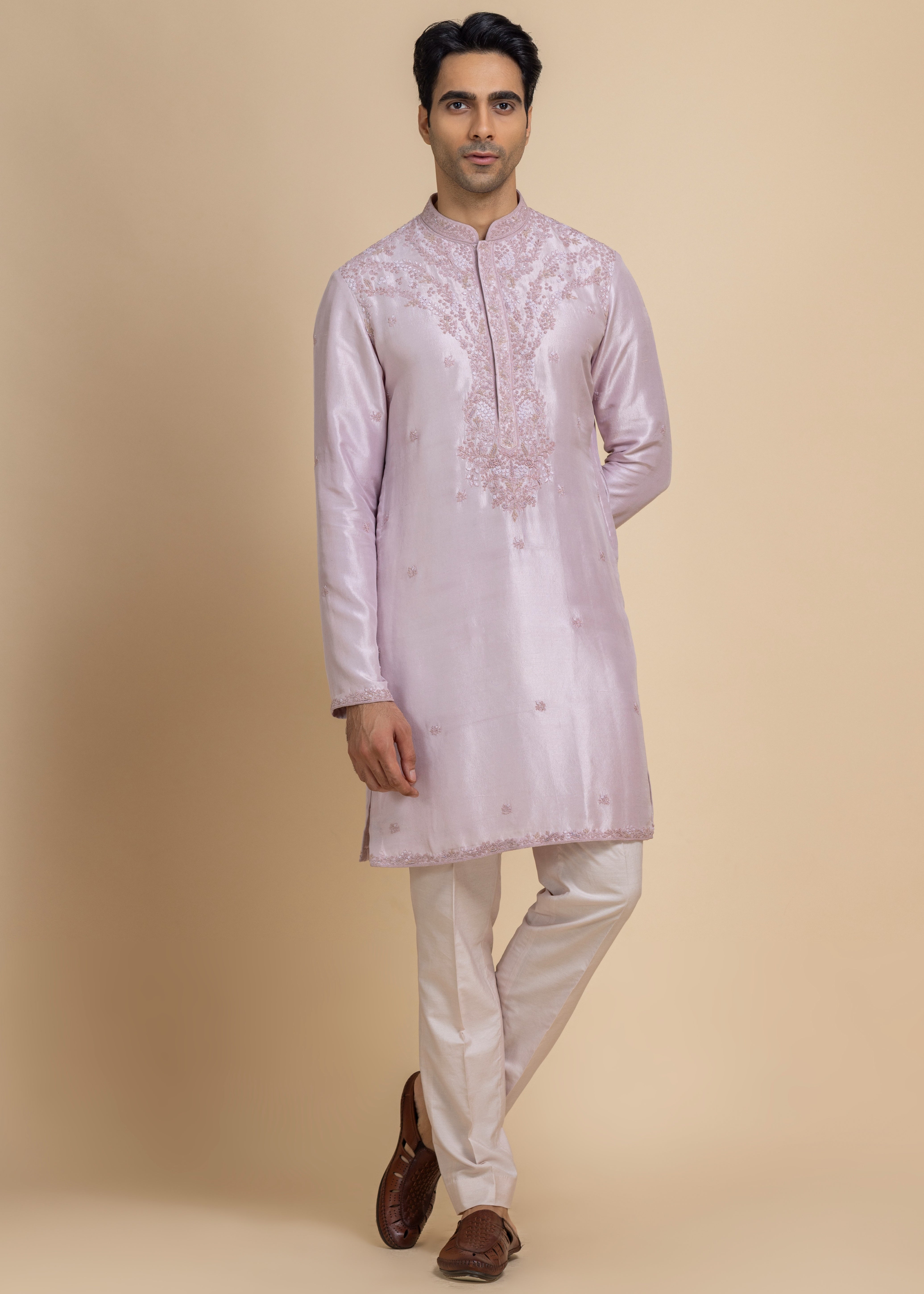 Lilac Hue Kurta And Pant Set