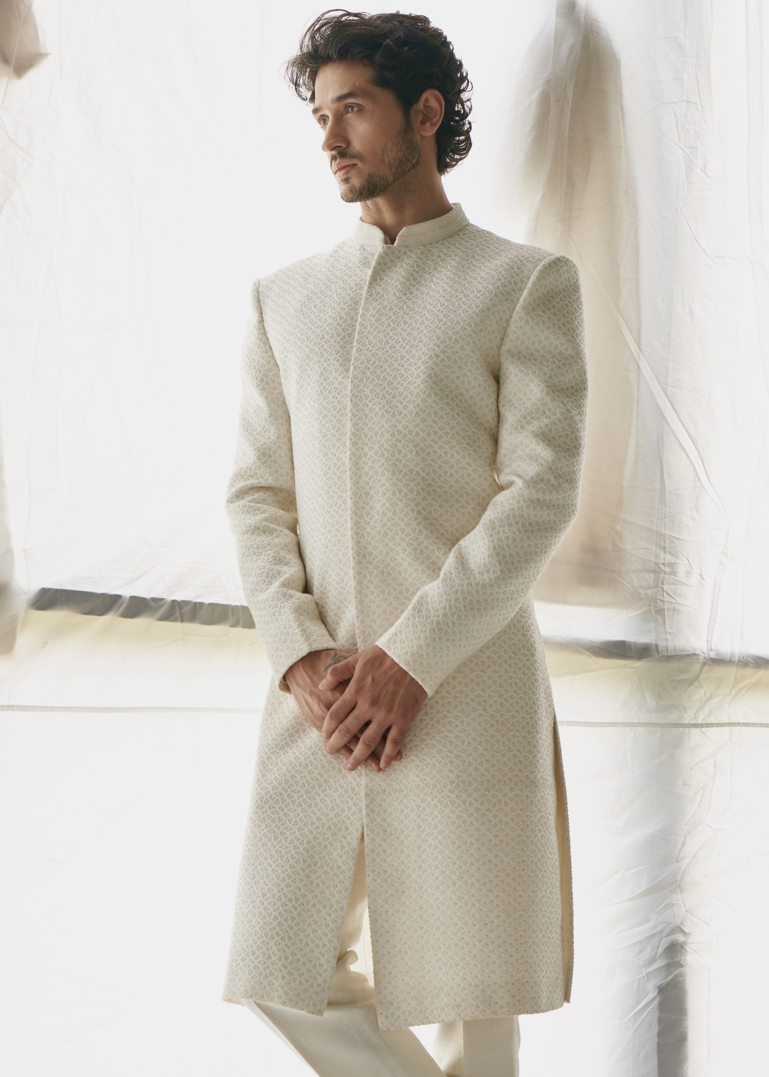 Ivory Jaal Sherwani