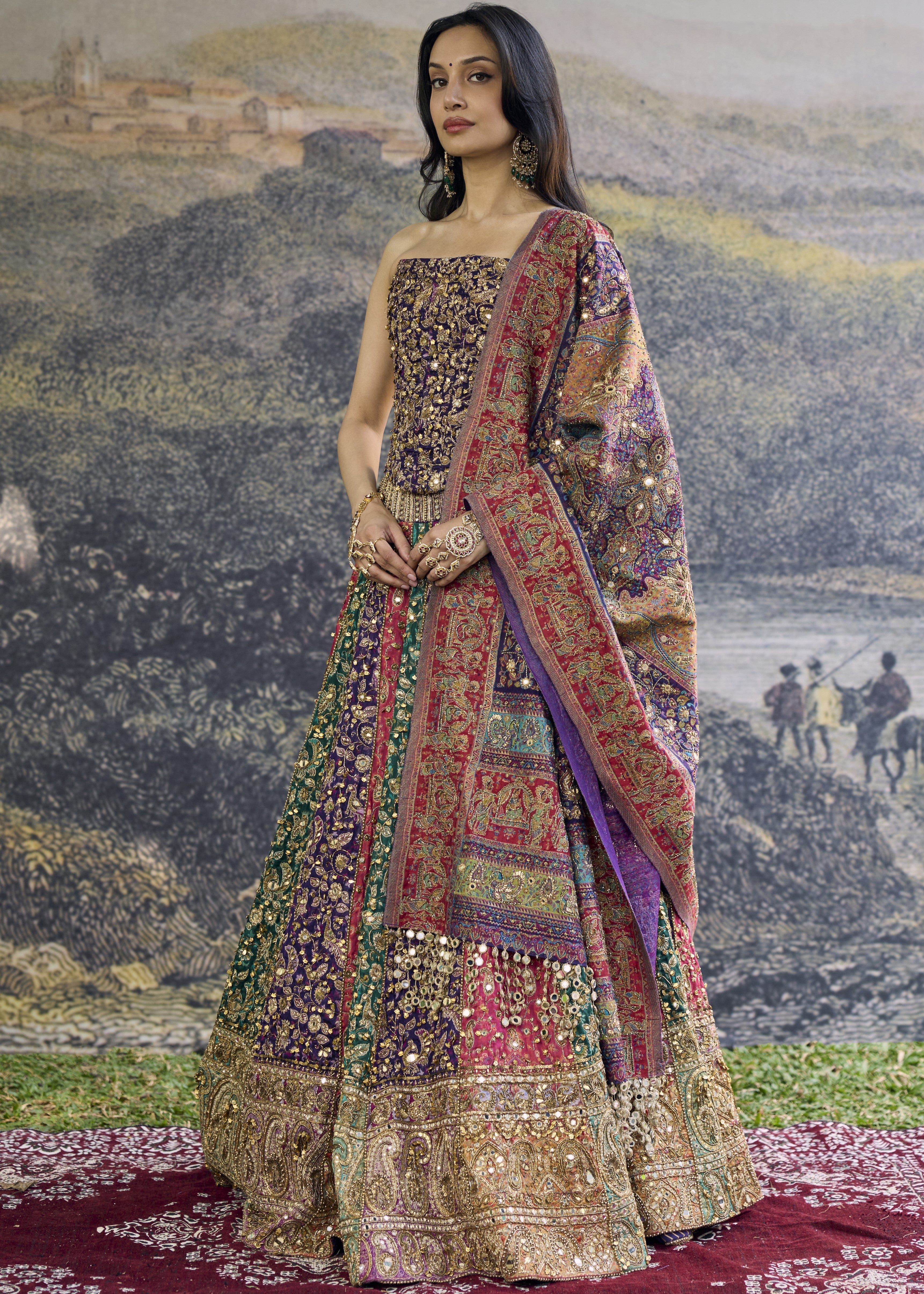 Rang Mahal Jamewar Lehenga Set