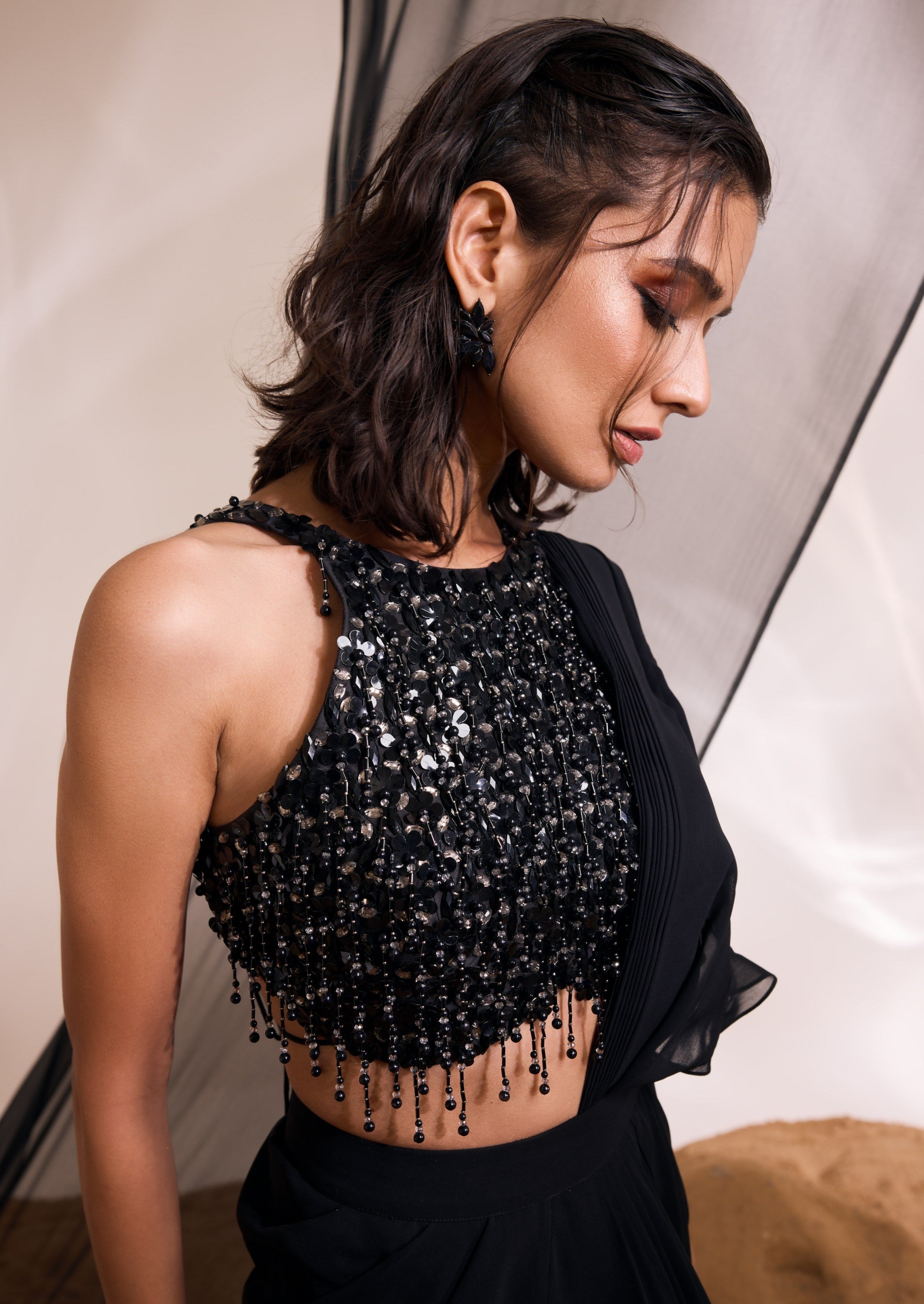 Black Hailey Sari