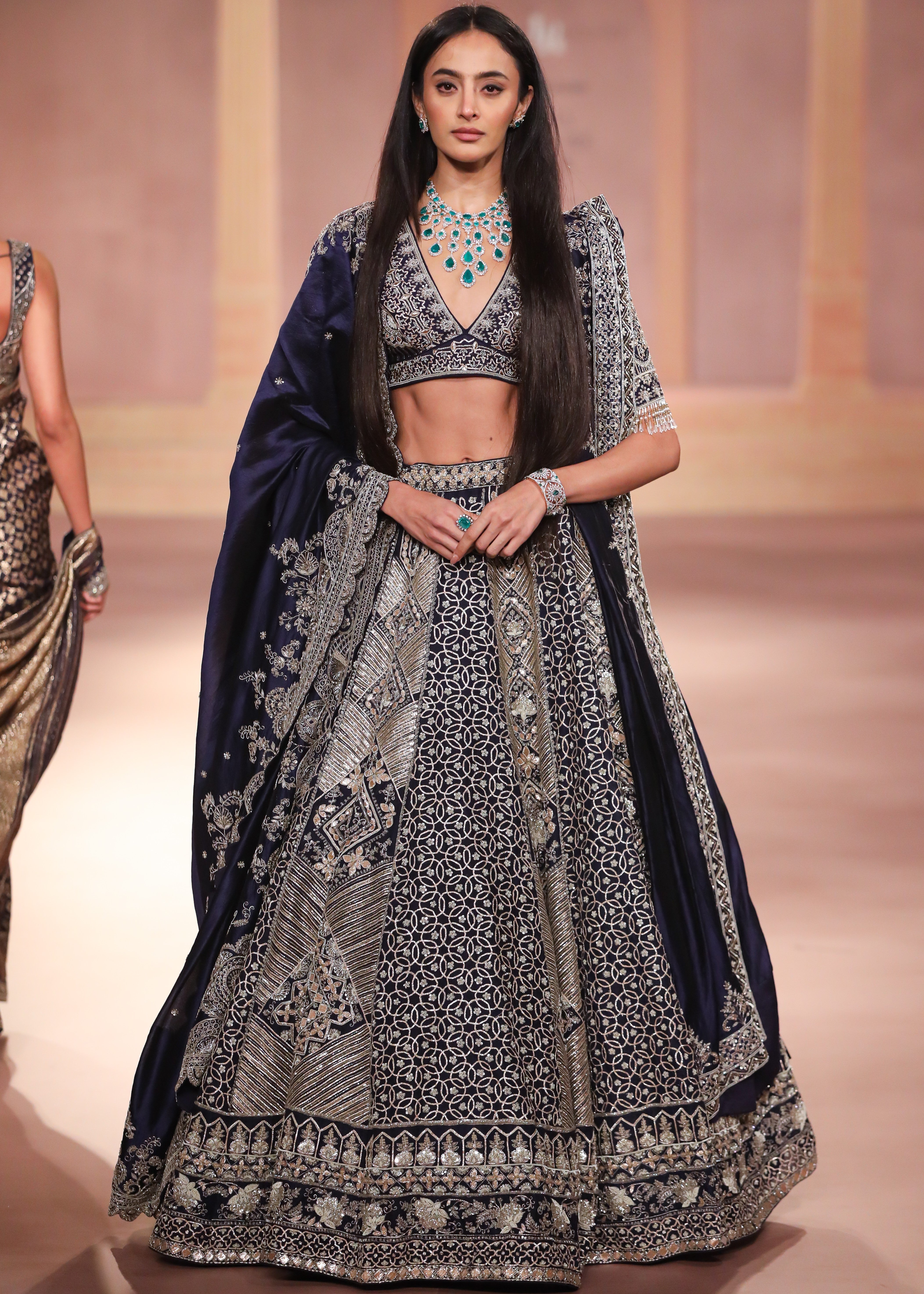 Purple Raw Silk Lehenga Set