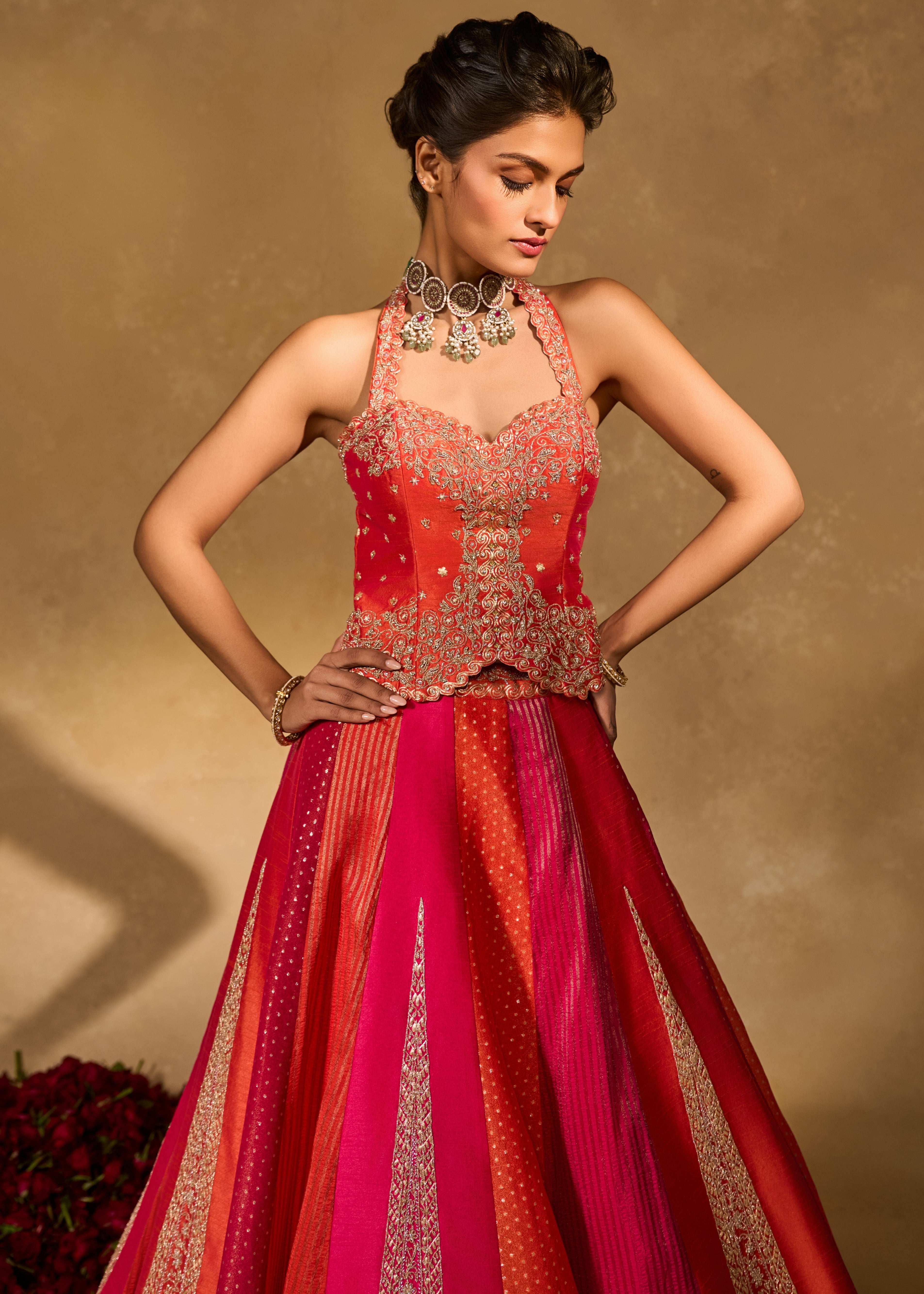 Orange Naina Lehenga