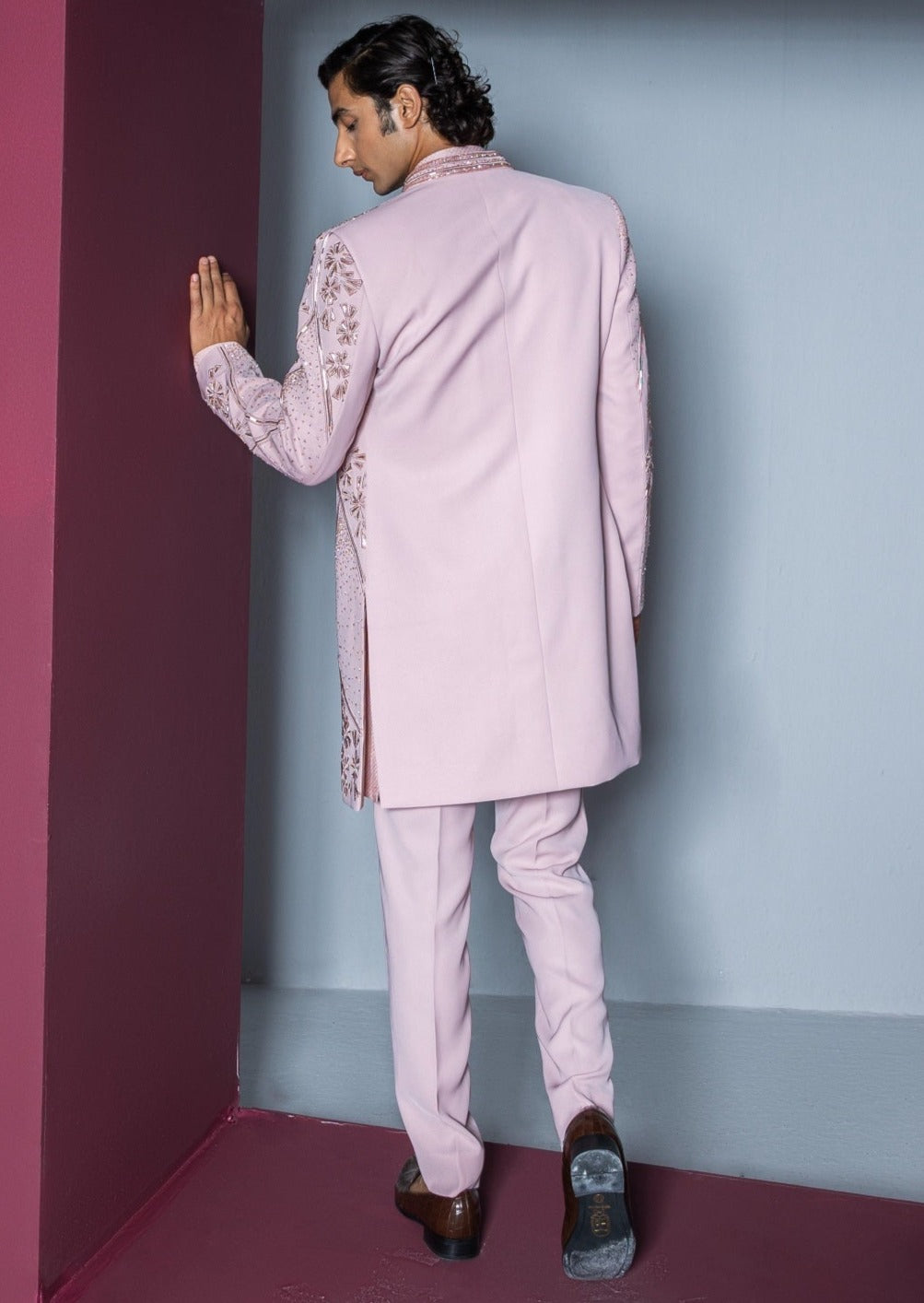 Mehroom Sherwani Set