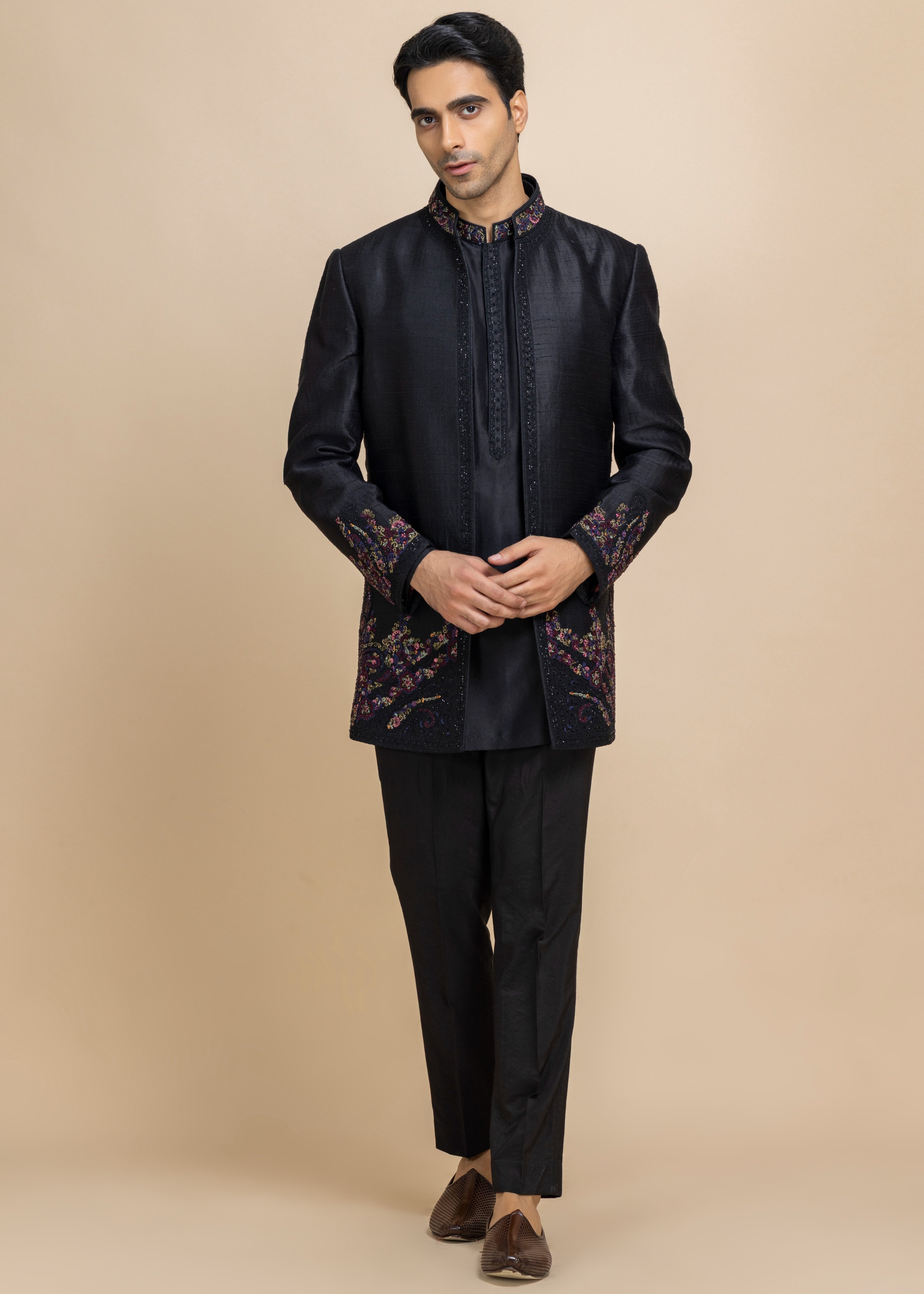 Evara Open Jacket & Kurta-pant Set