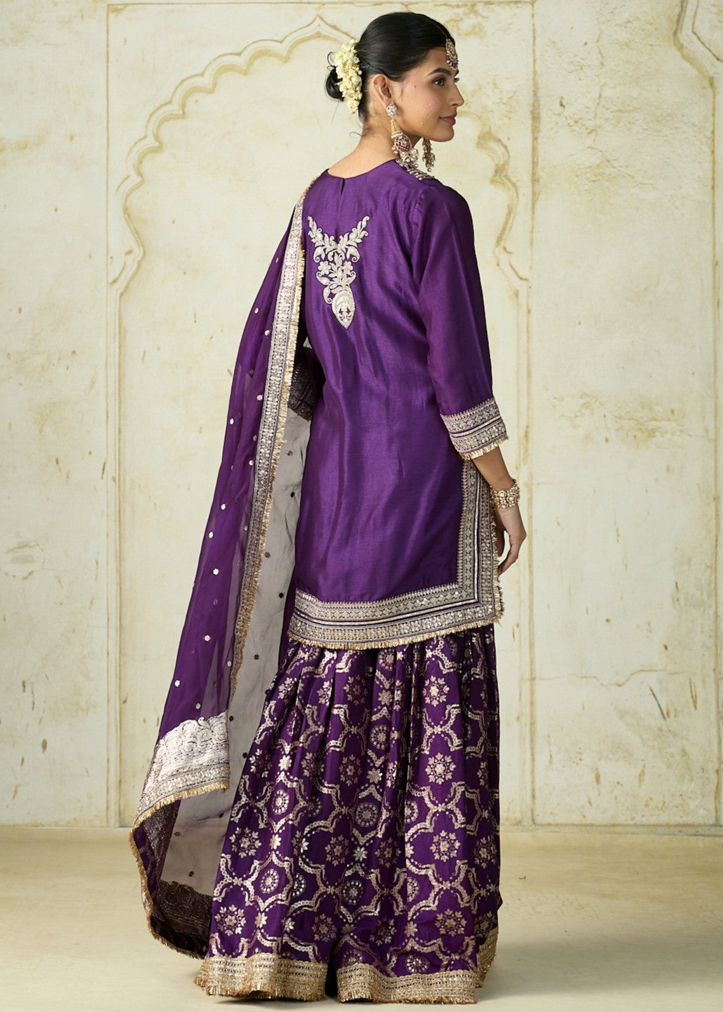 Purple Ameena Sharara Set