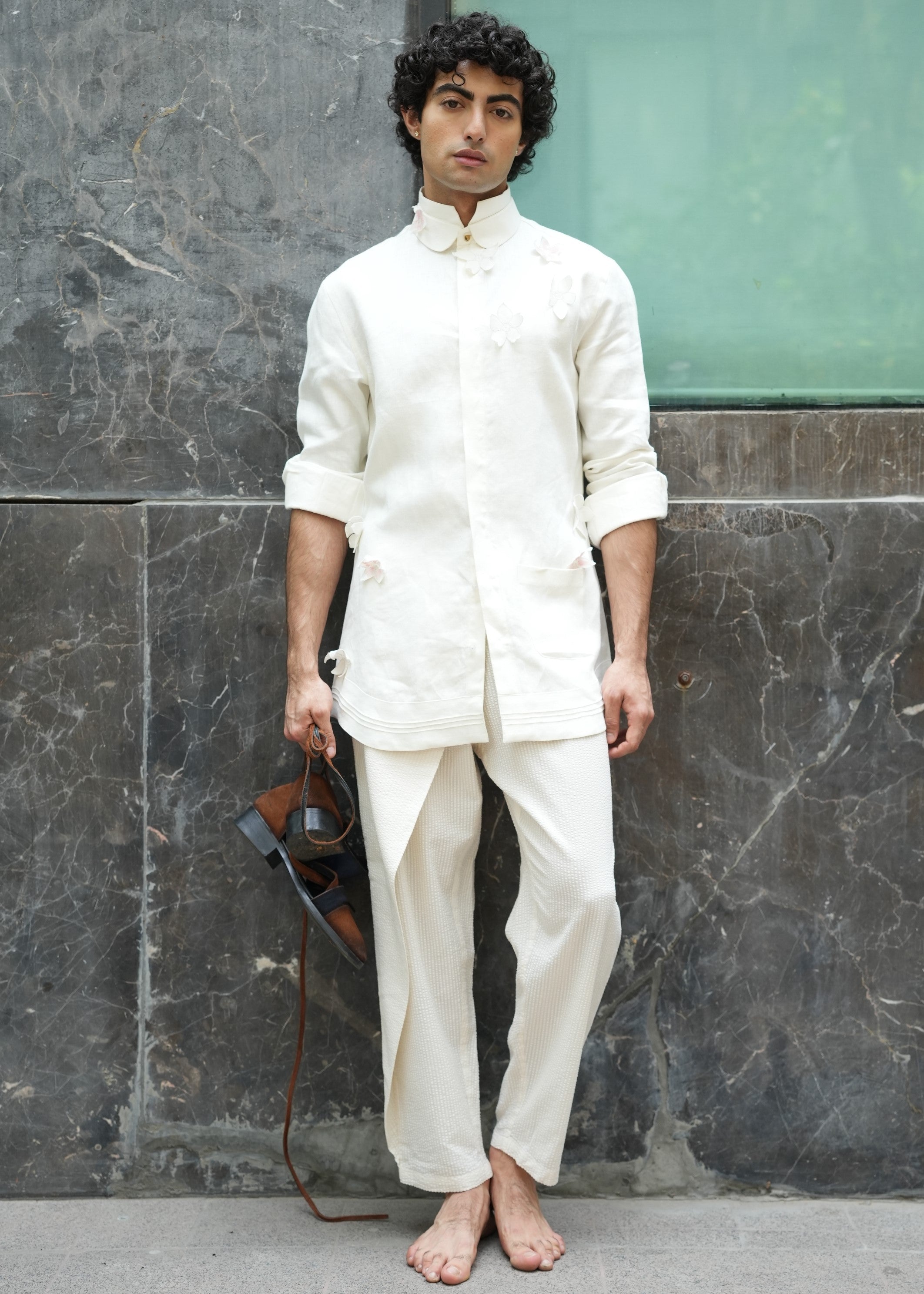 Ivory Plumb Trousers