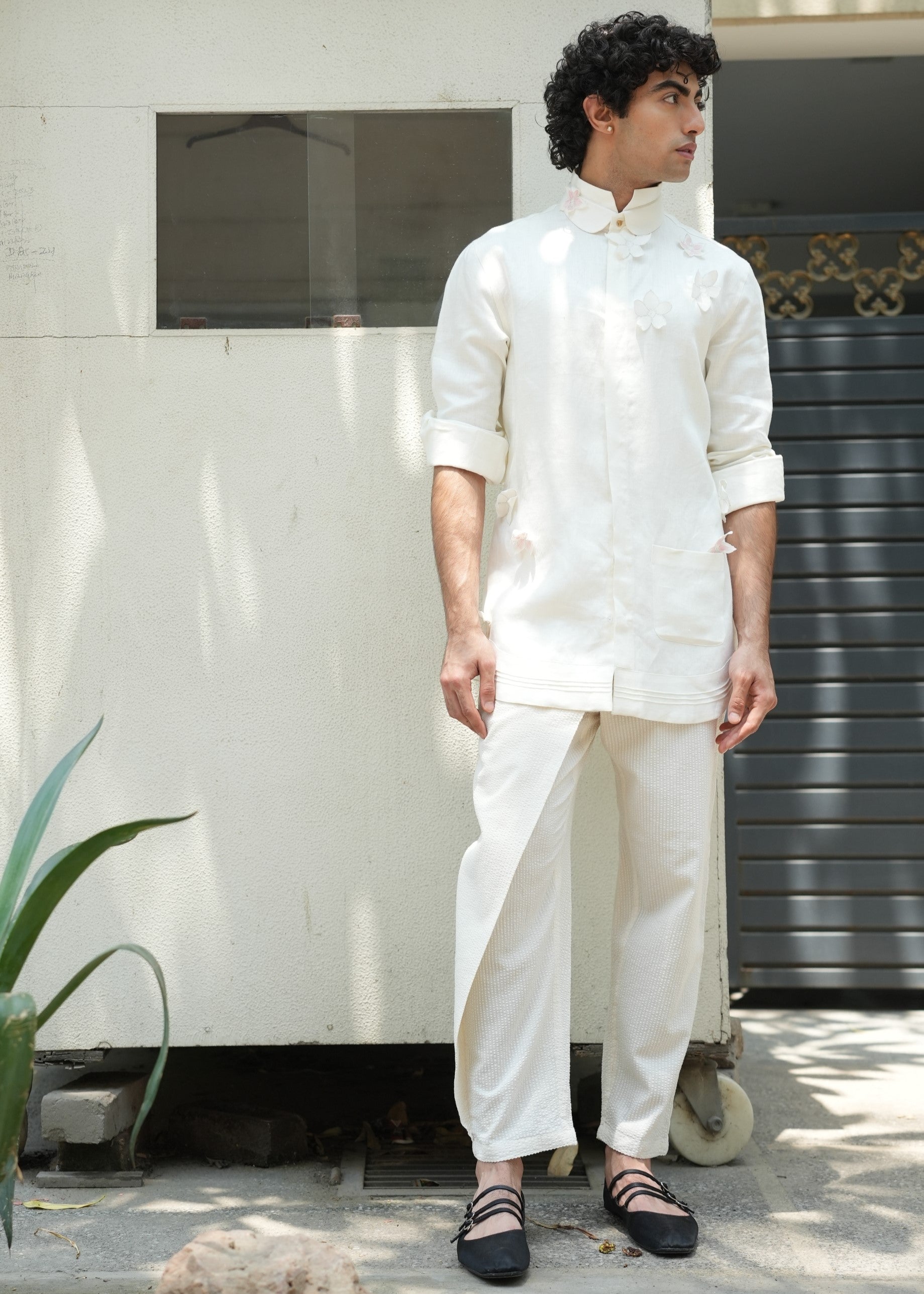 Ivory Plumb Trousers