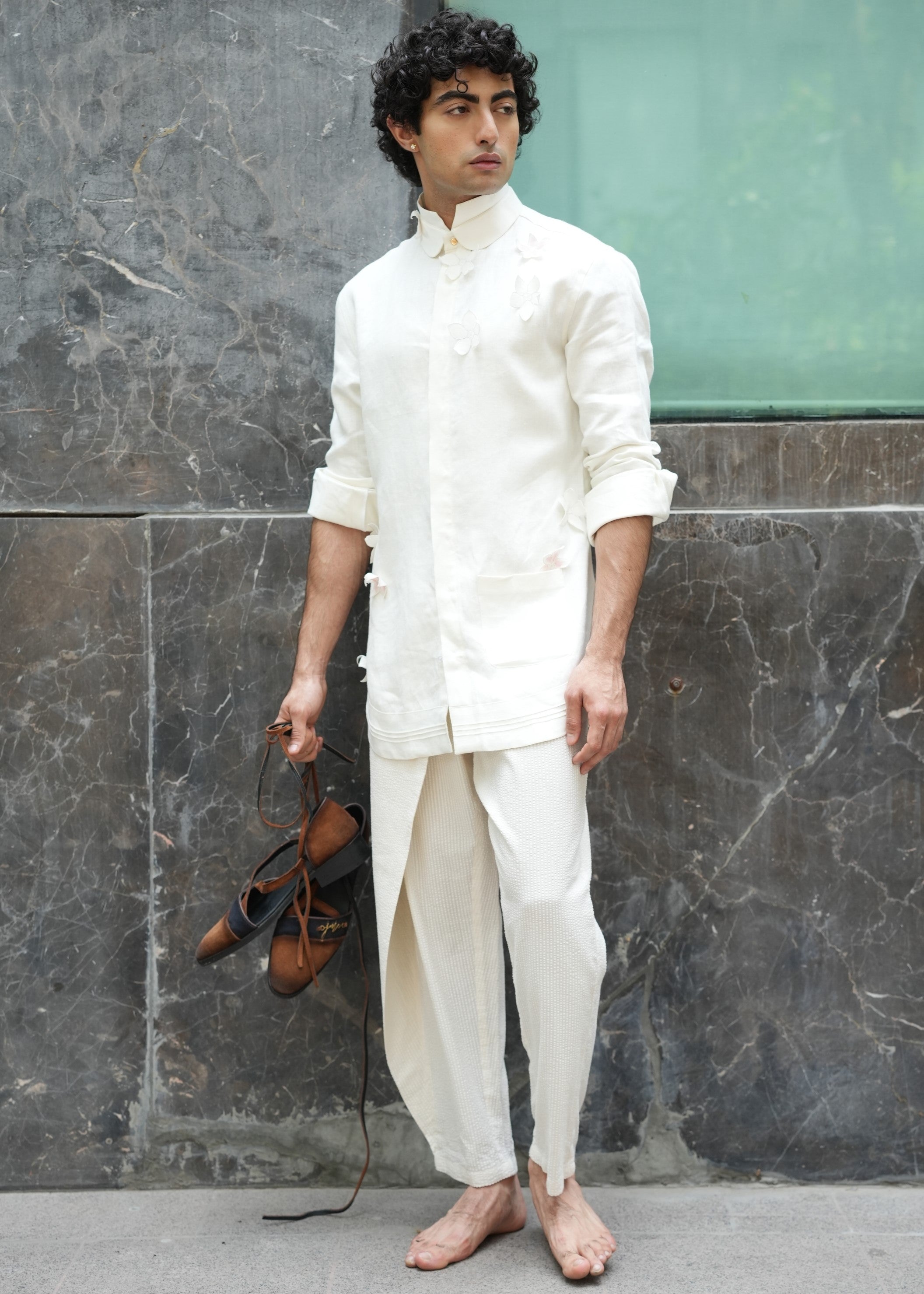 Ivory Plumb Trousers