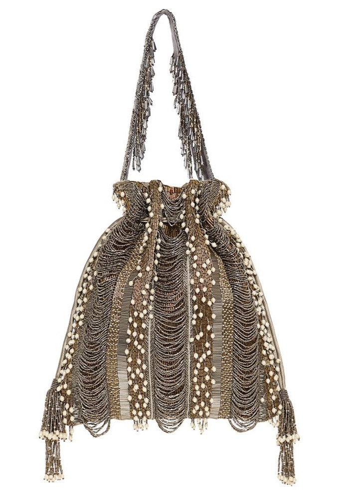 Ruche Potli Antique Gold Antique Silver Potli