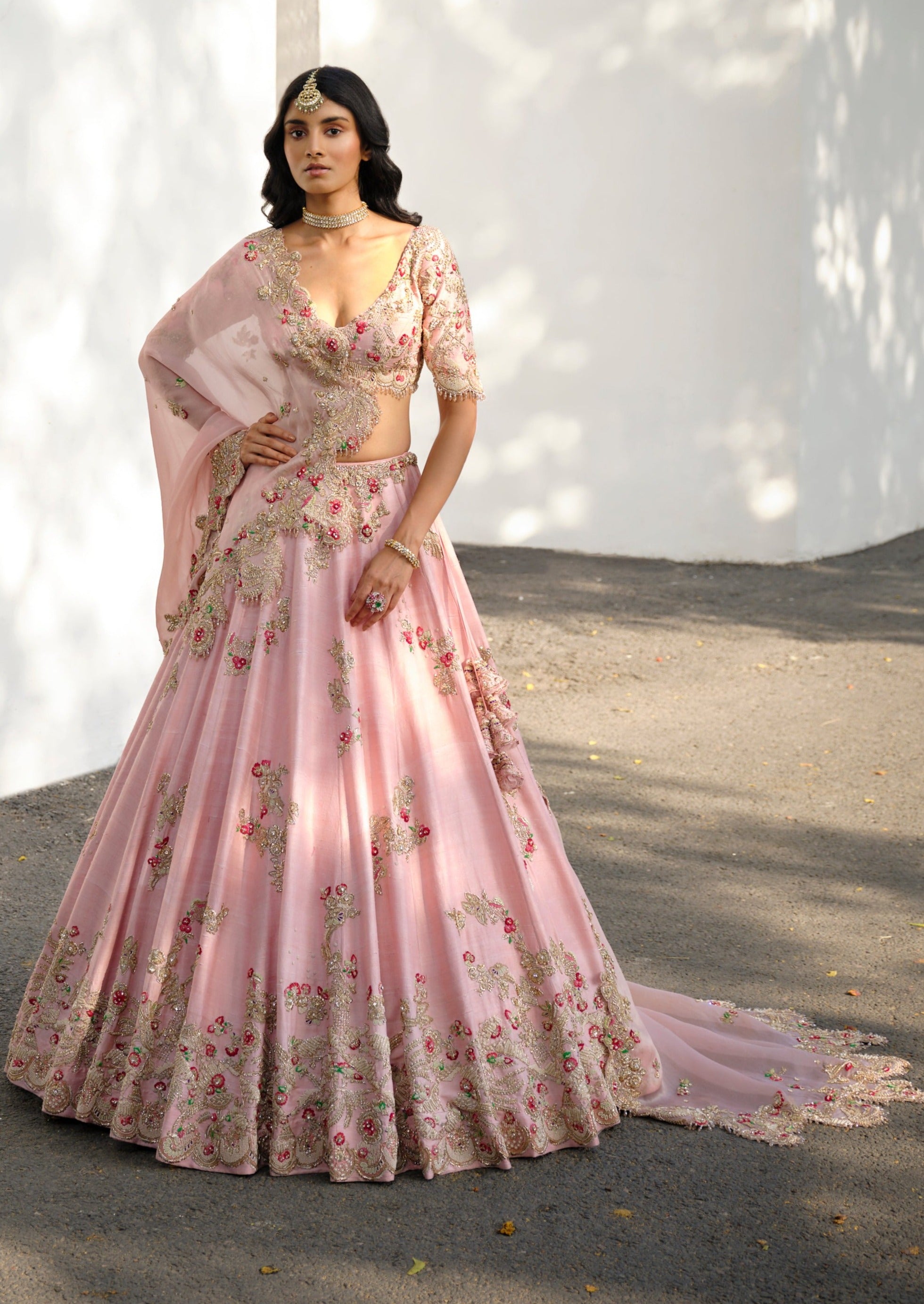 Eidel Raw Silk Lehenga