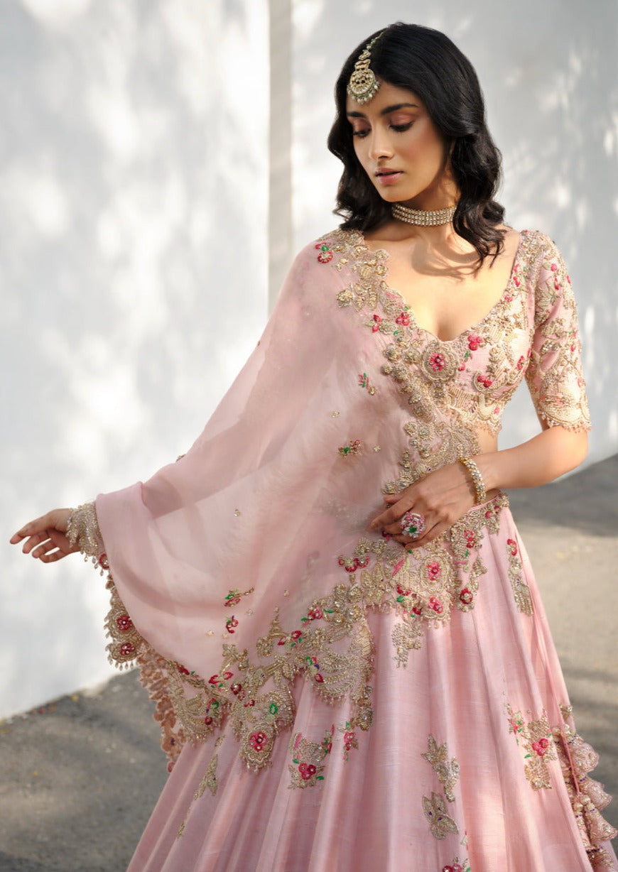 Eidel Raw Silk Lehenga