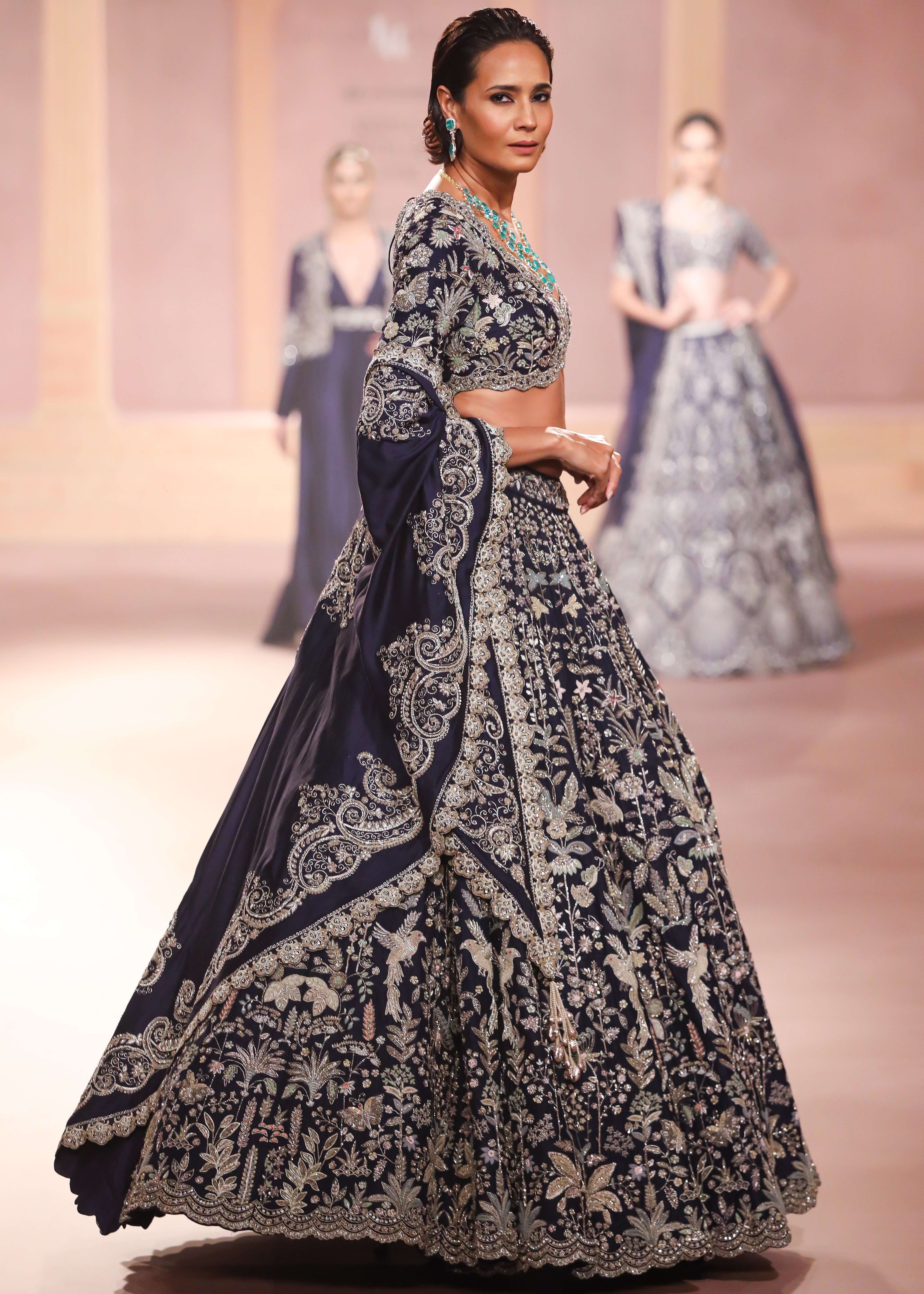 Purple Raw Silk Lehenga Set