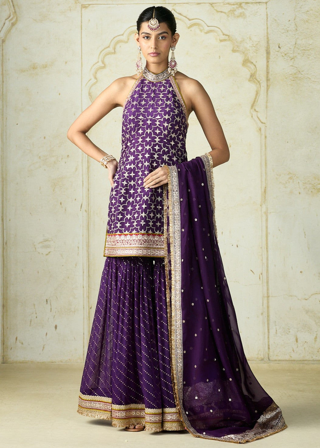 Purple Kainaat Sharara Set