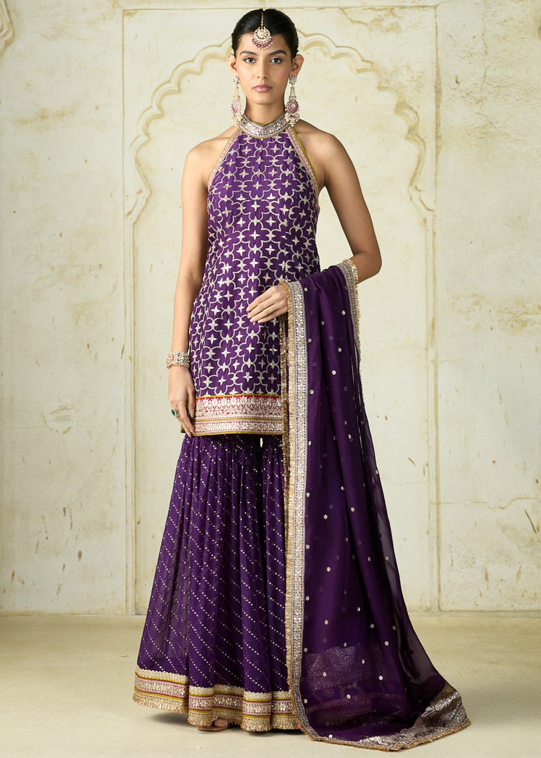 Purple Kainaat Sharara Set