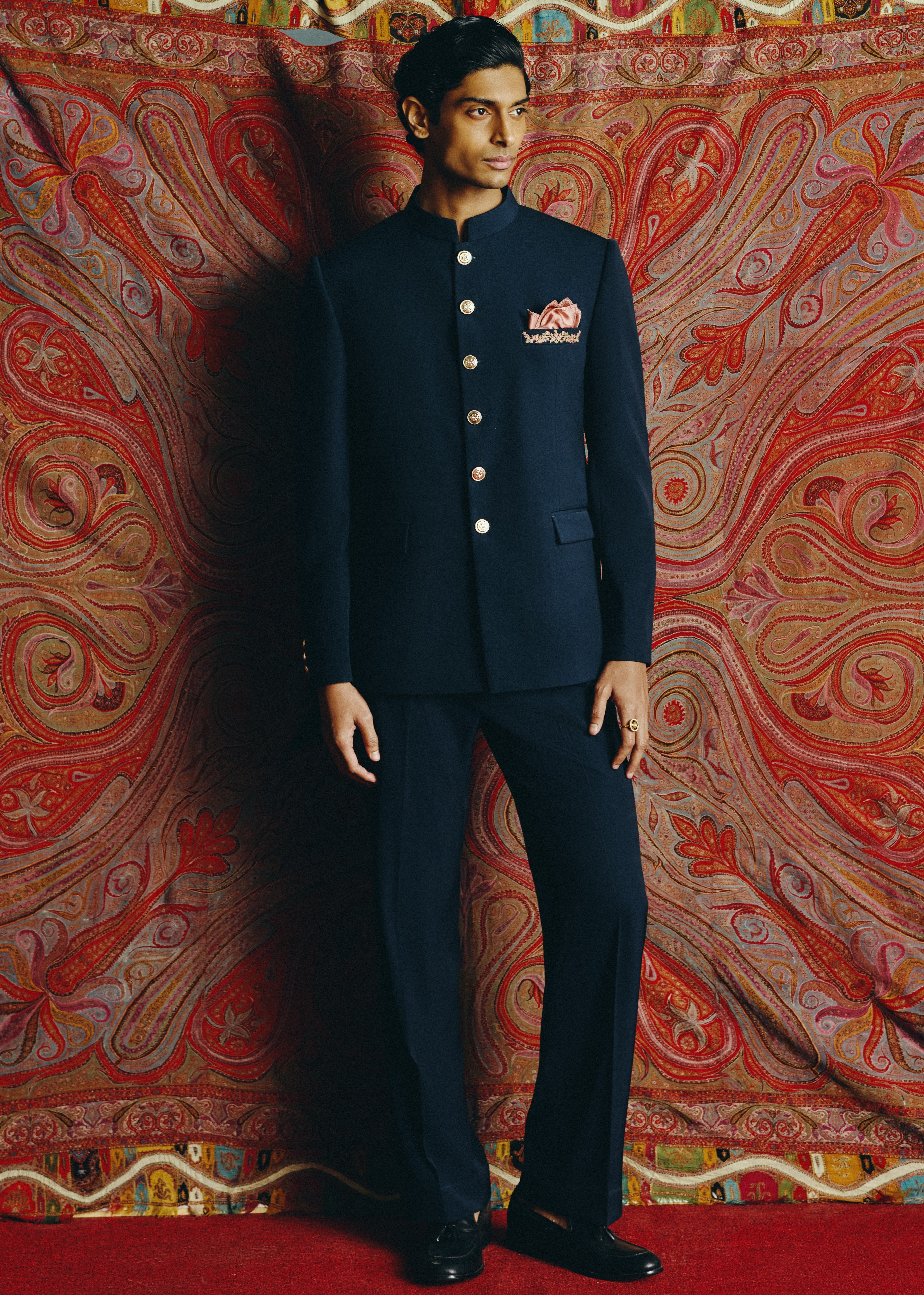 Navy Verve Bandgala