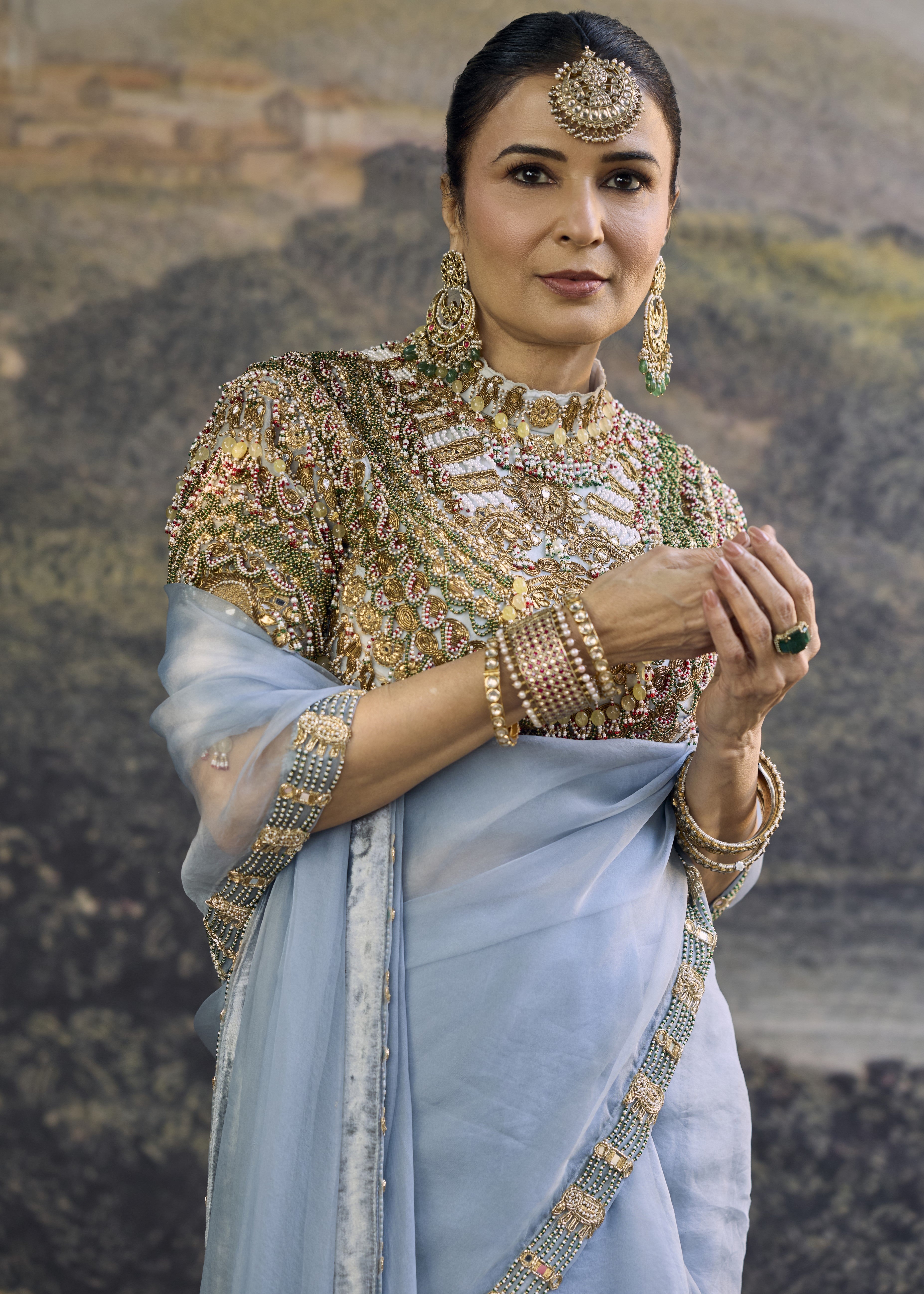 Neelambari Sari Set
