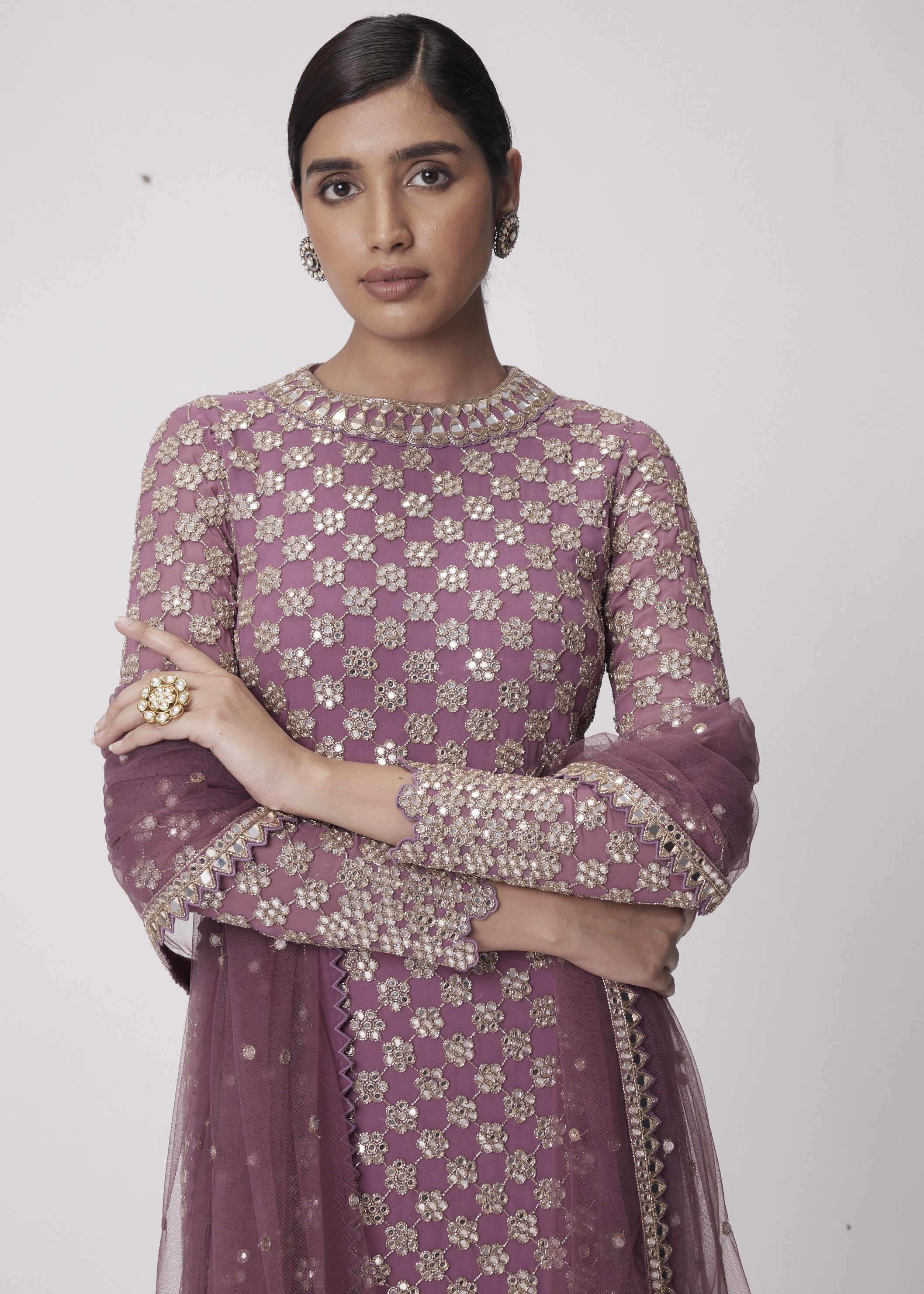 Mud Mauve Straight Kurta Set