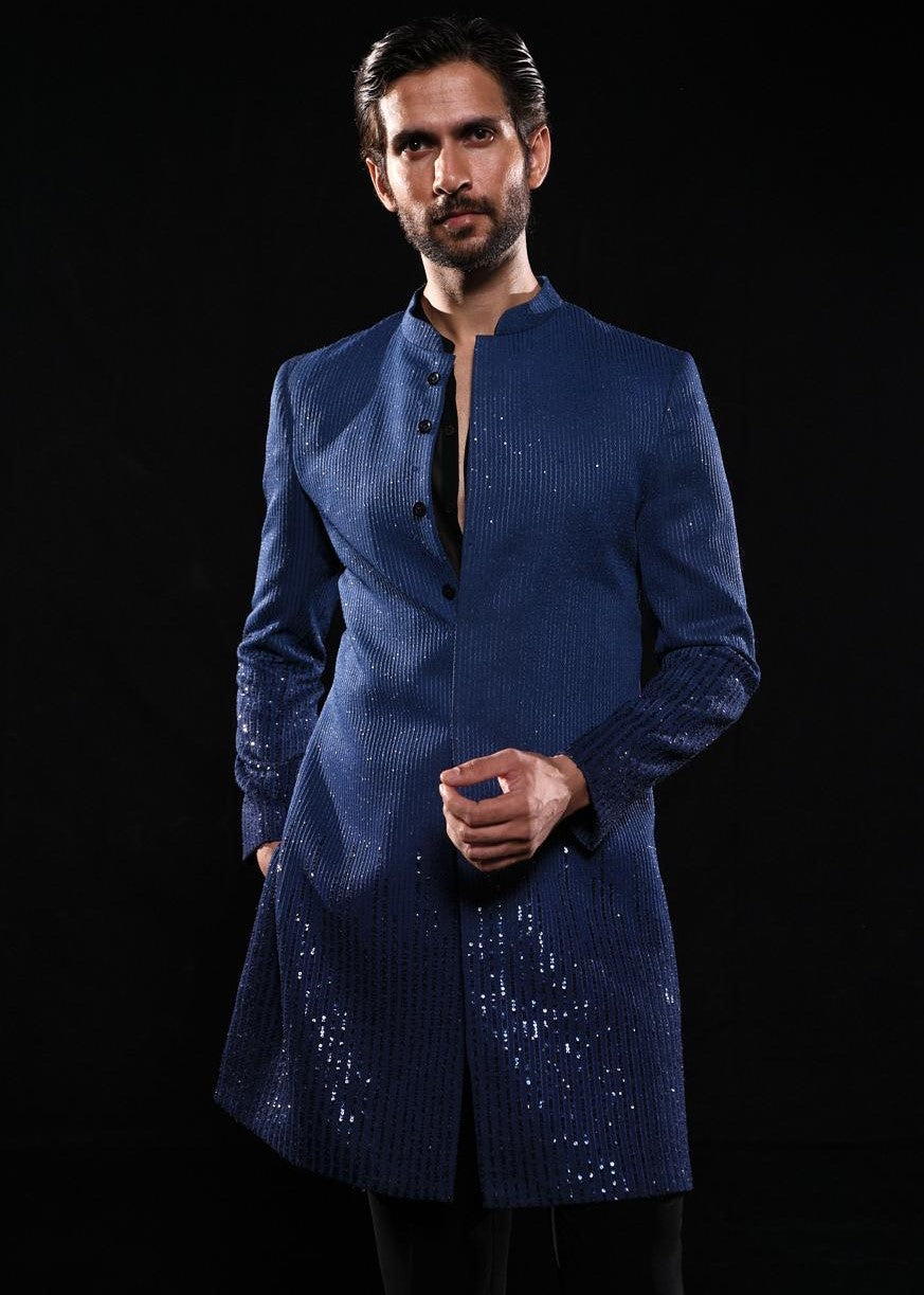 Blue Ombre Sherwani
