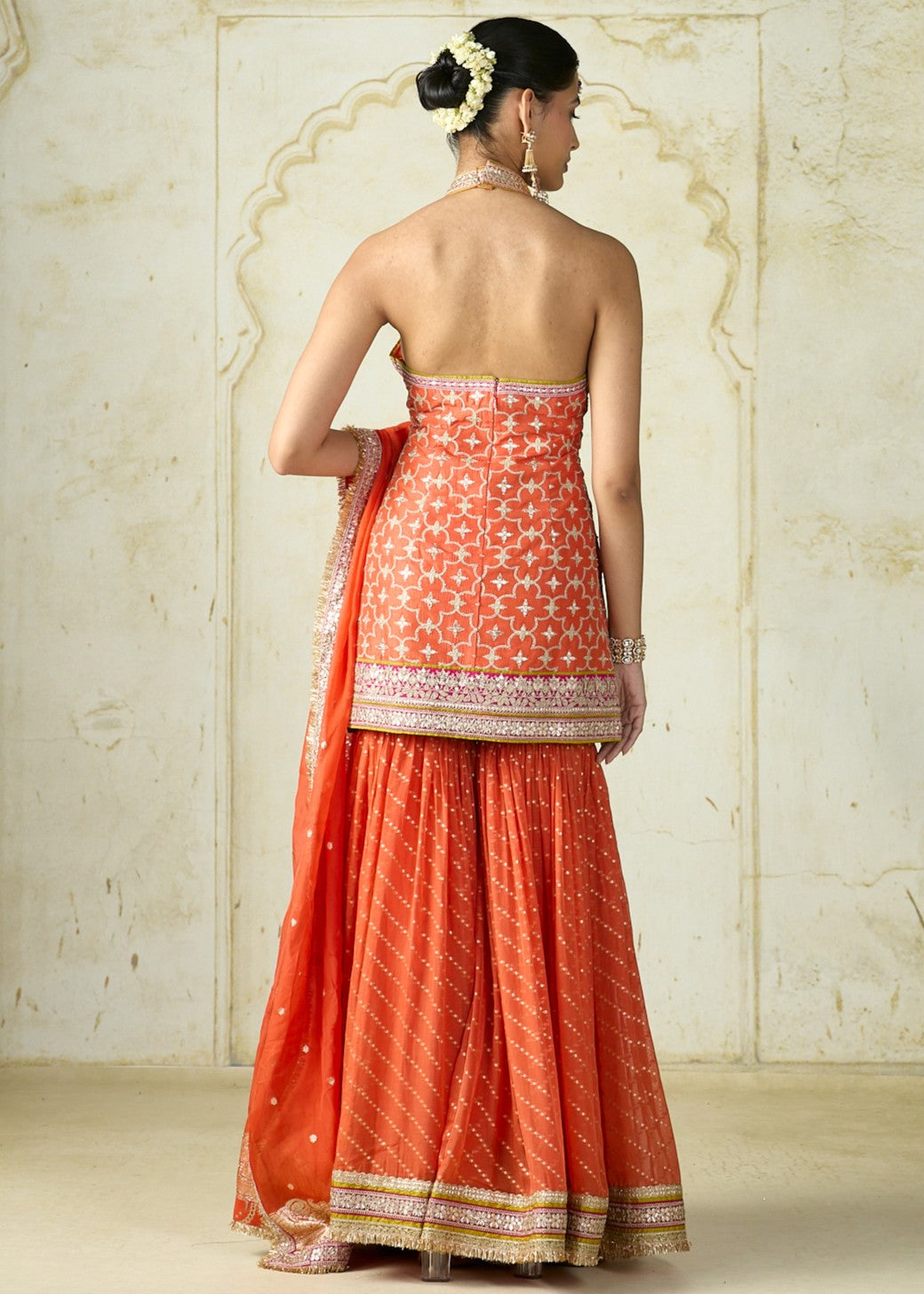 Orange Kainaat Sharara Set