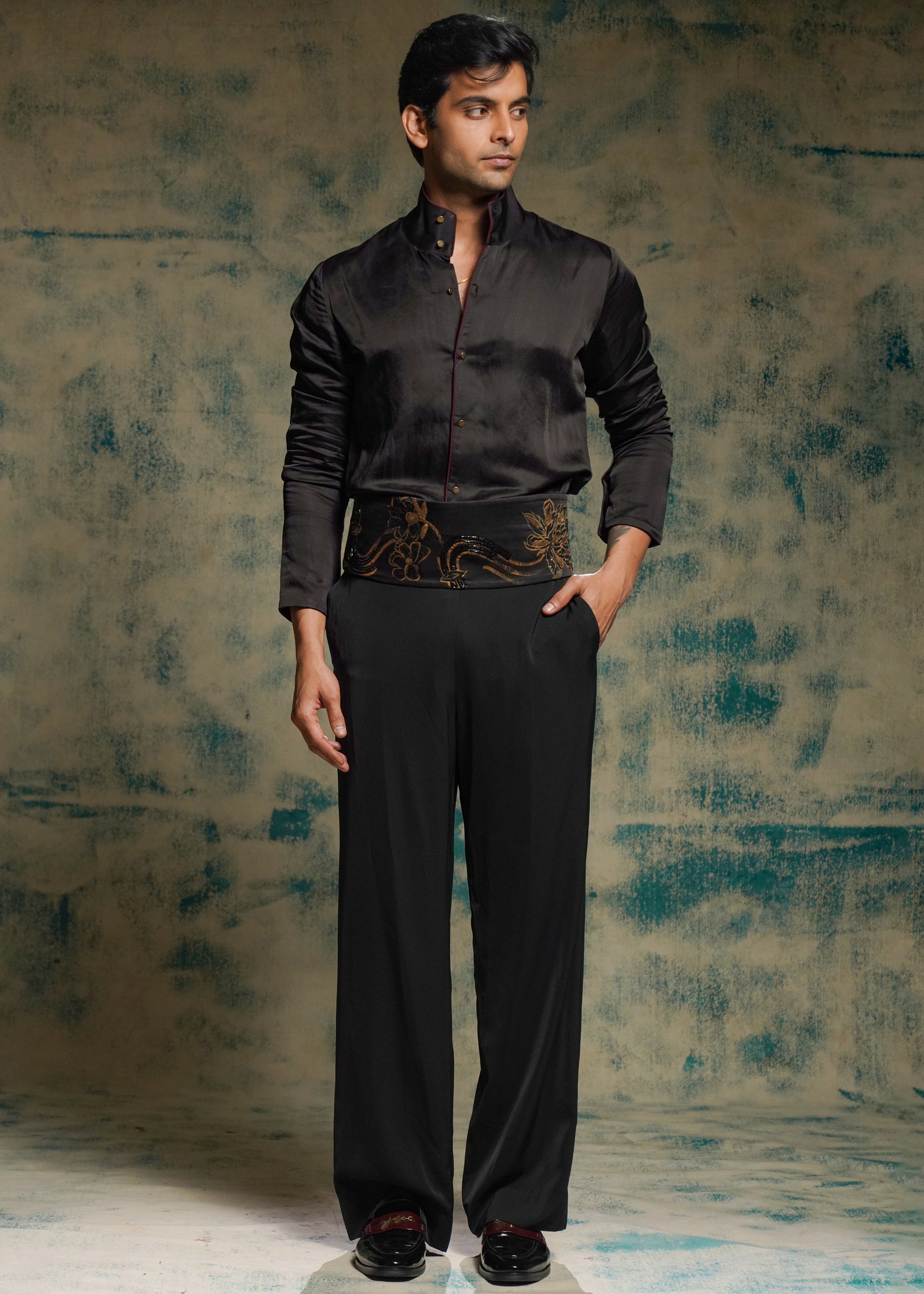Classic Black Shirt Set