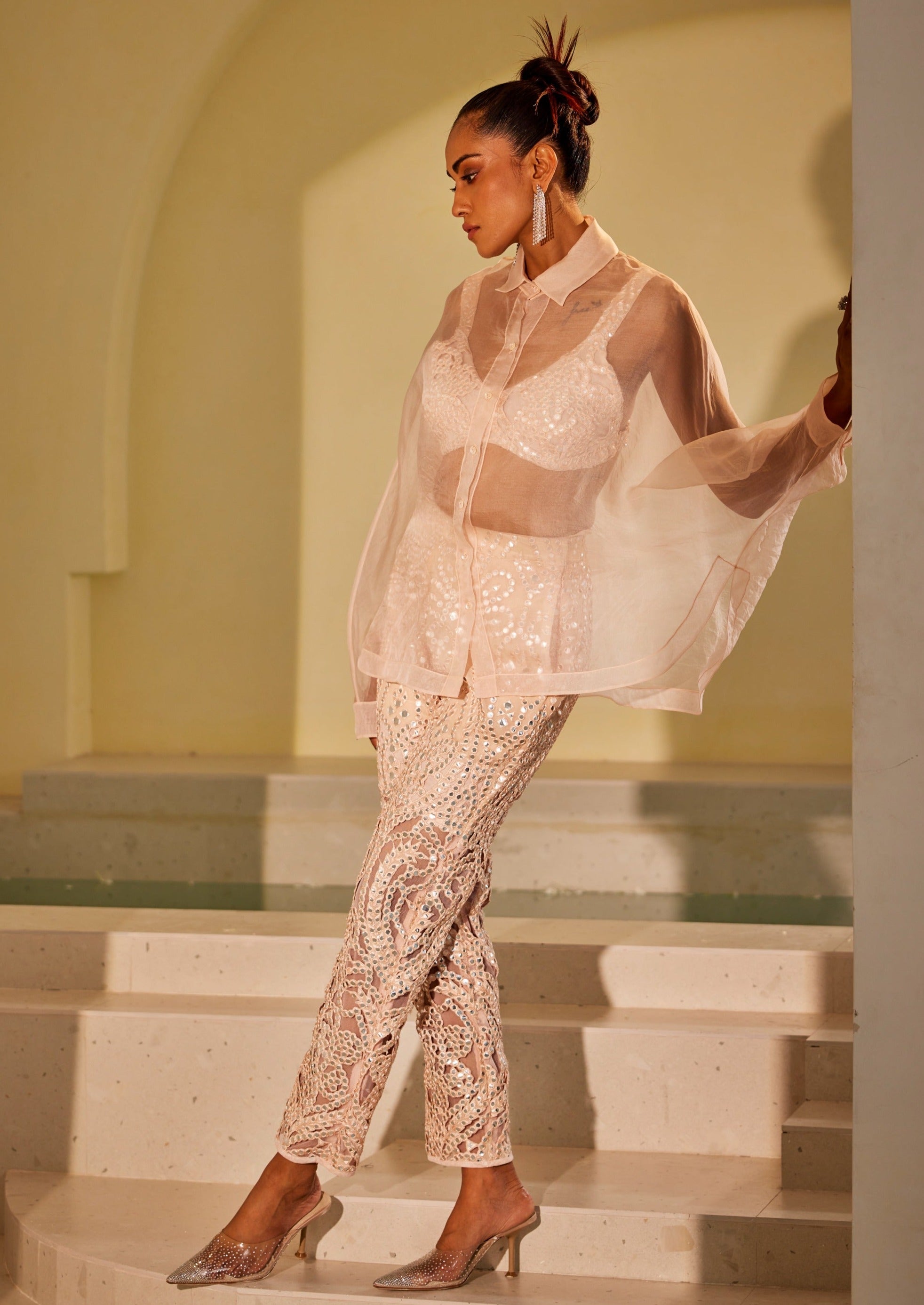 Jaaliwork Cigarette Pants