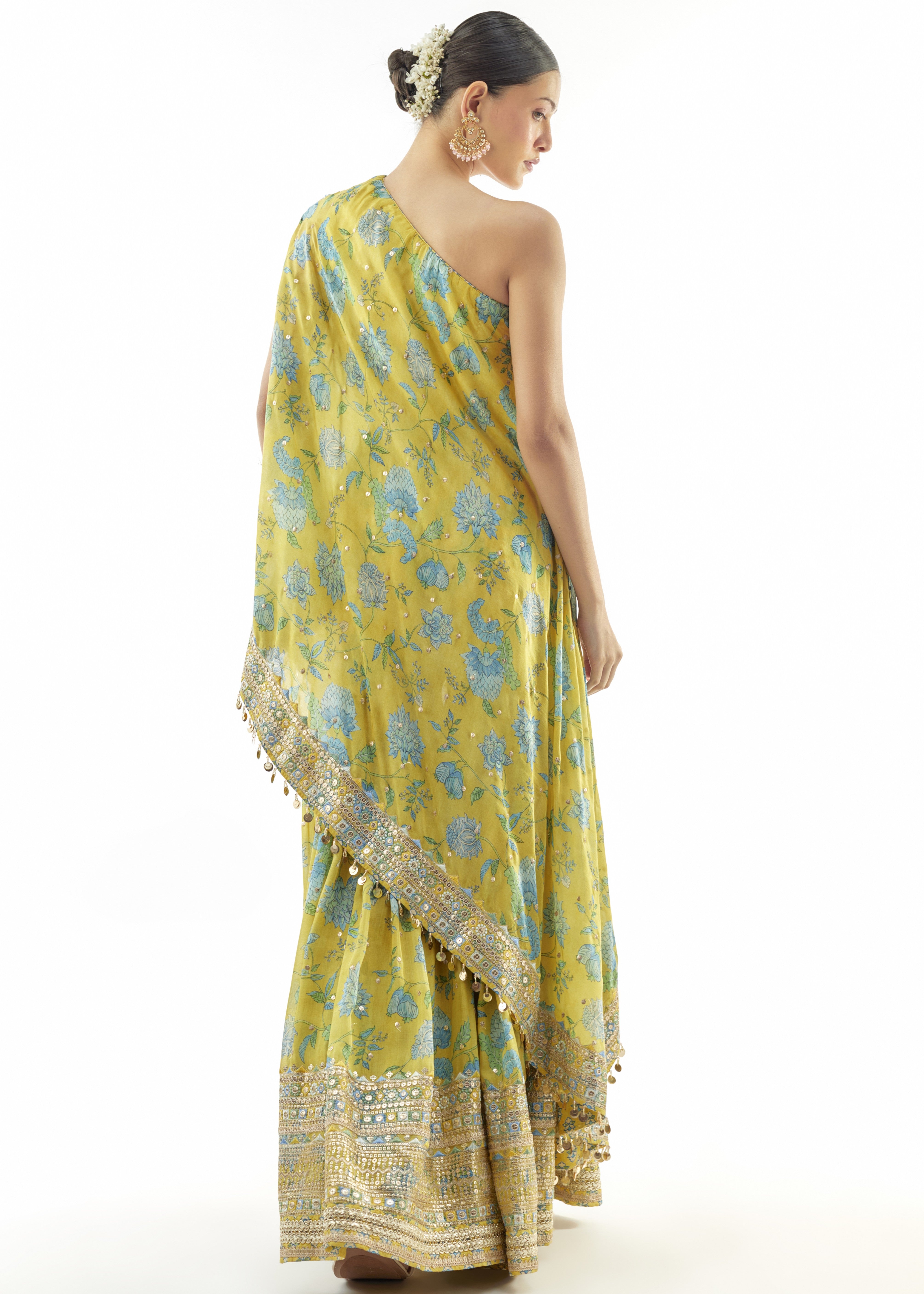 Sumedha One Shoulder Sharara Set