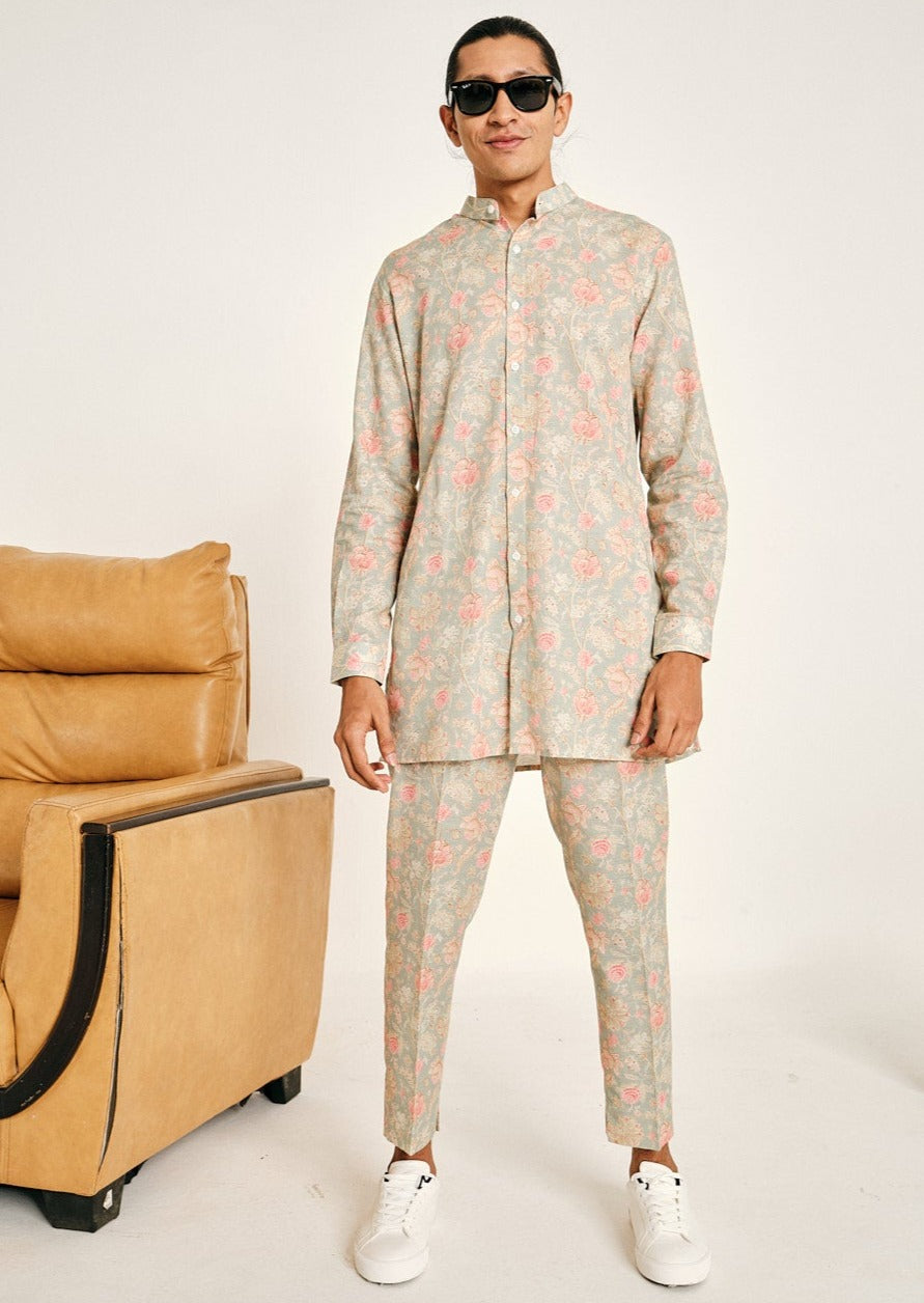 Vintage Shalimar Linen Kurta Pajama Set