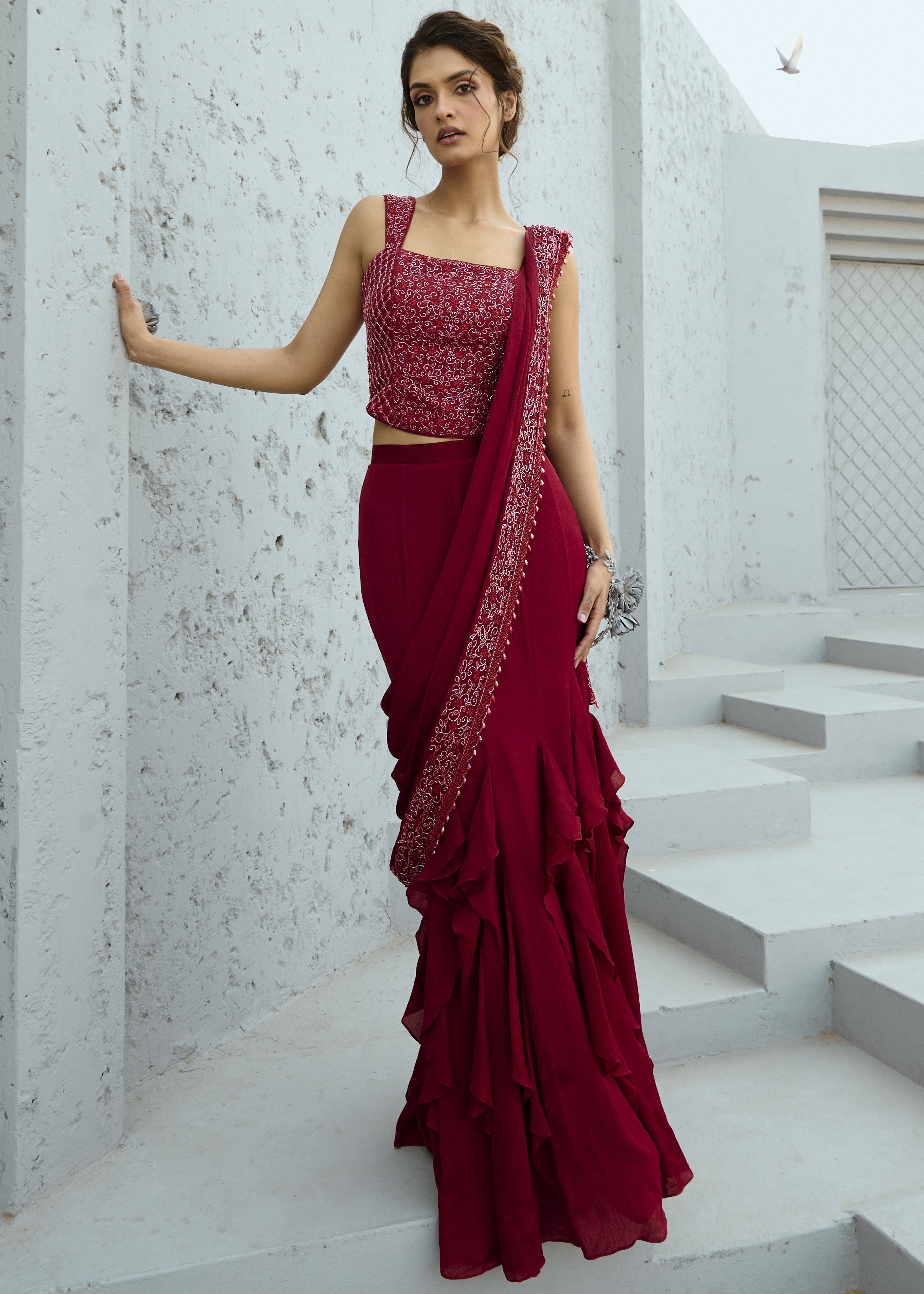 Estelle Corset Pre Drape Sari