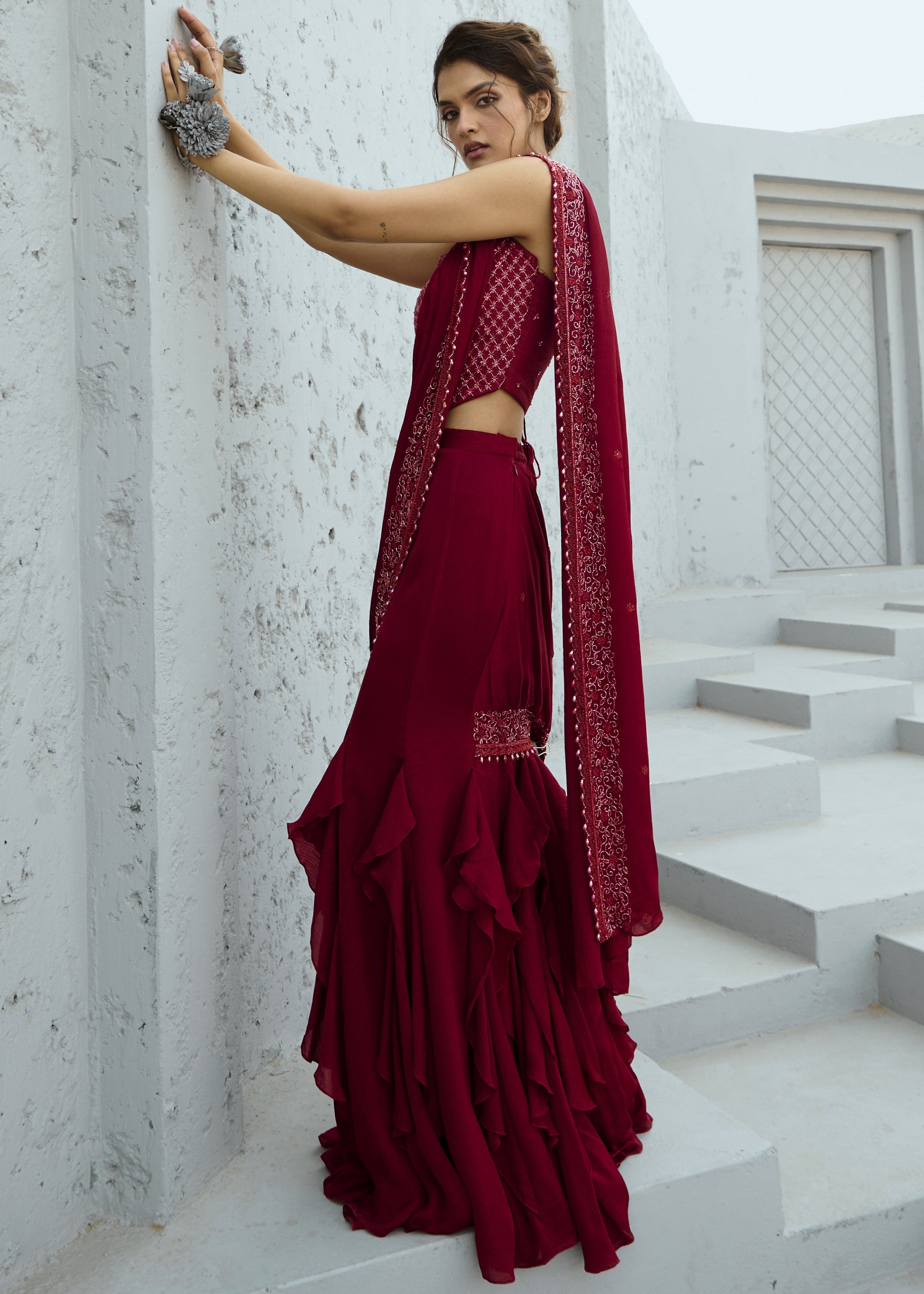 Estelle Corset Pre Drape Sari