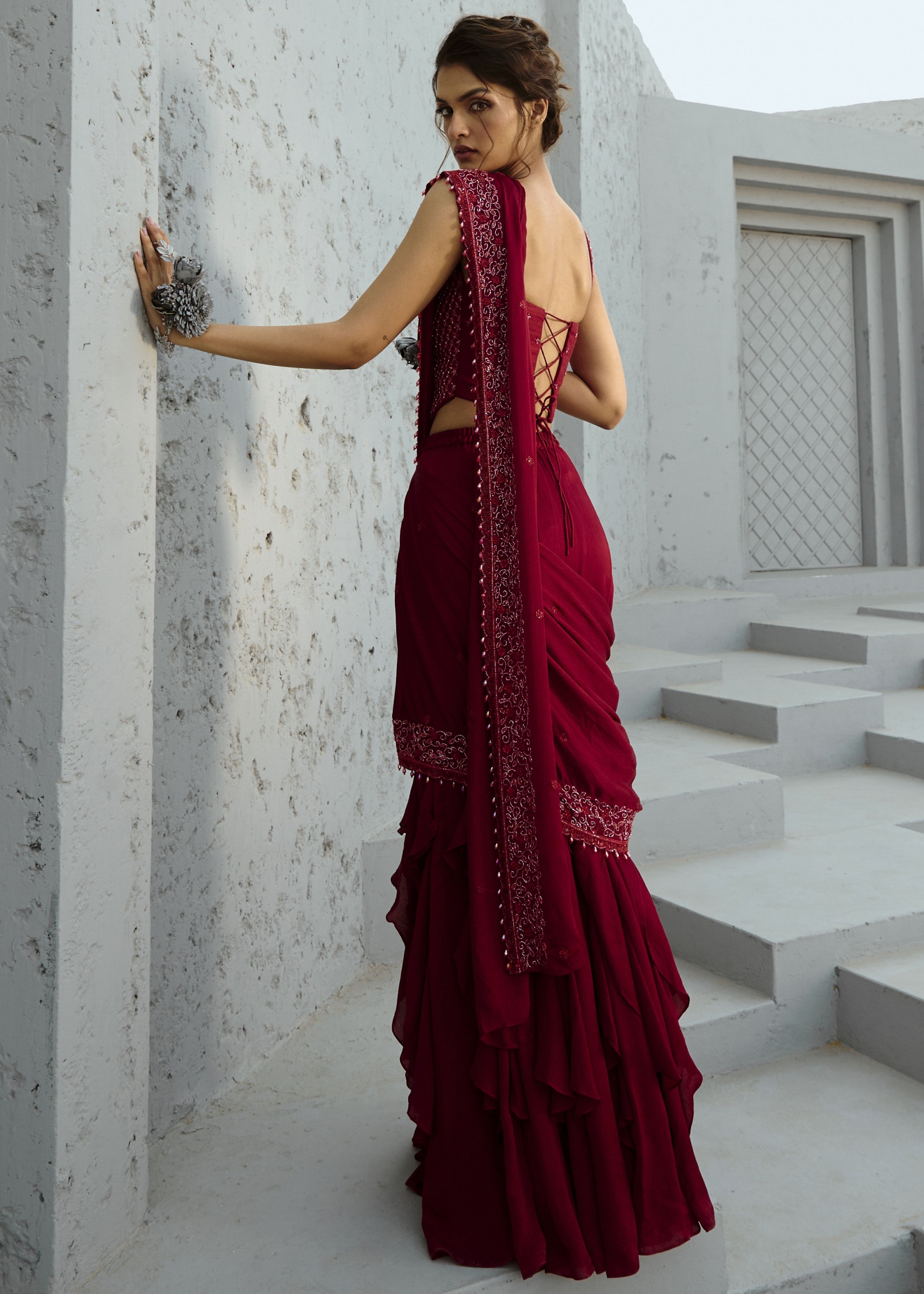 Estelle Corset Pre Drape Sari