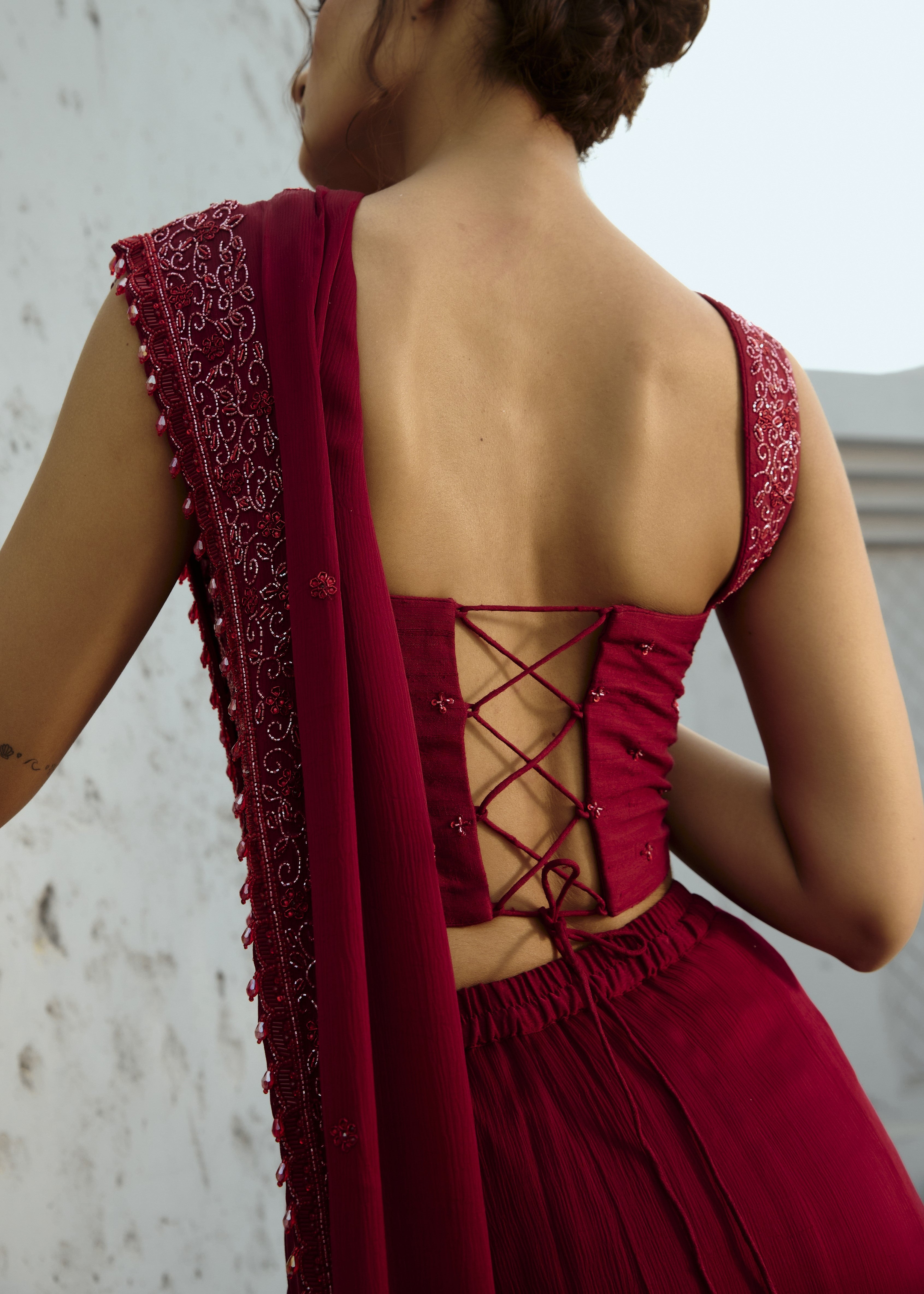 Estelle Corset Pre Drape Sari