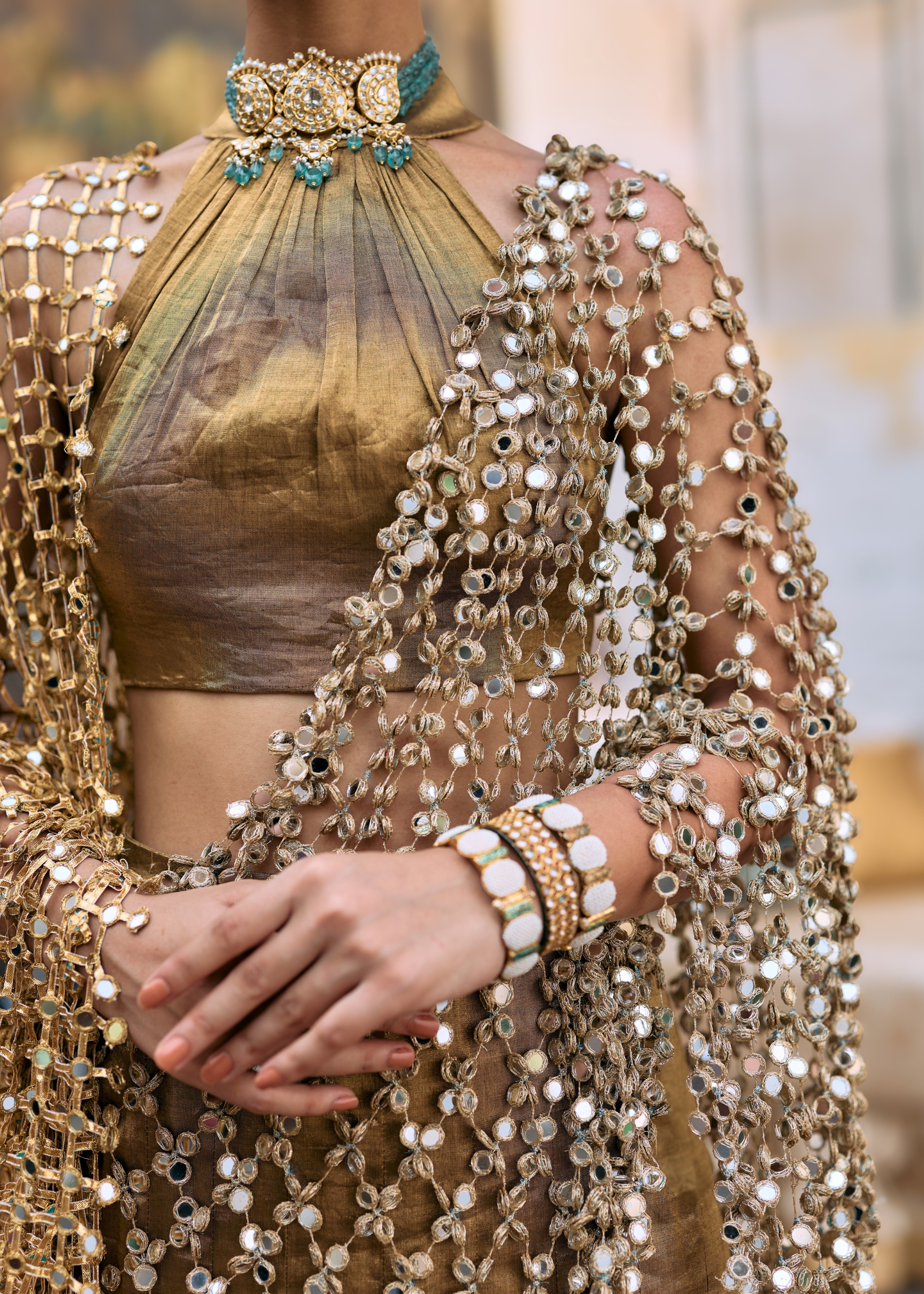 Mandira Lehenga Set With Sheeshya Veil