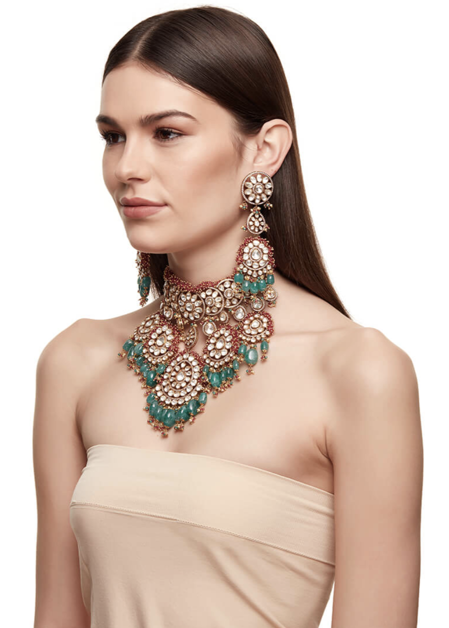 Open Polki Bridal Set