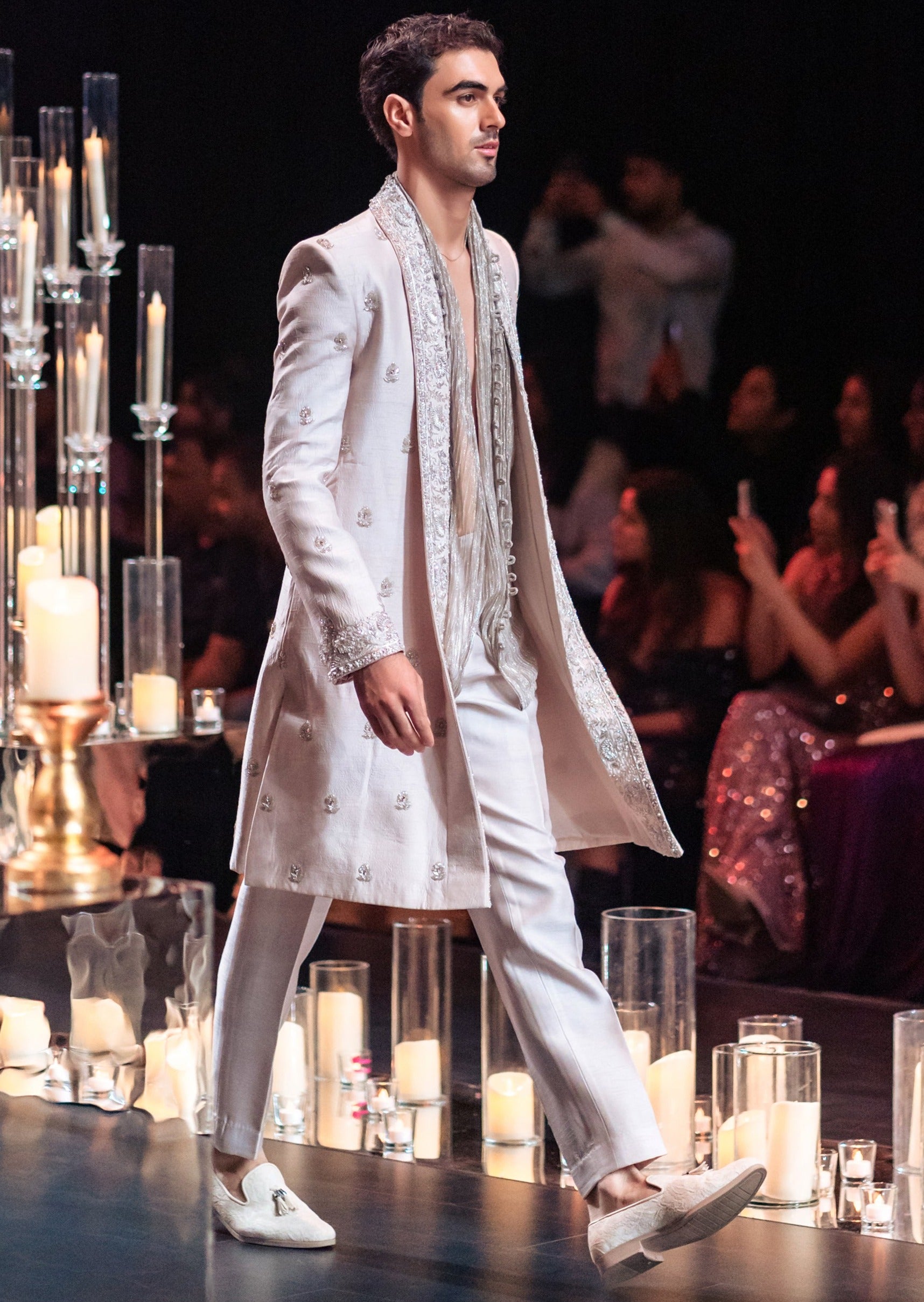 Light Grey Indo Fusion Kurta Set