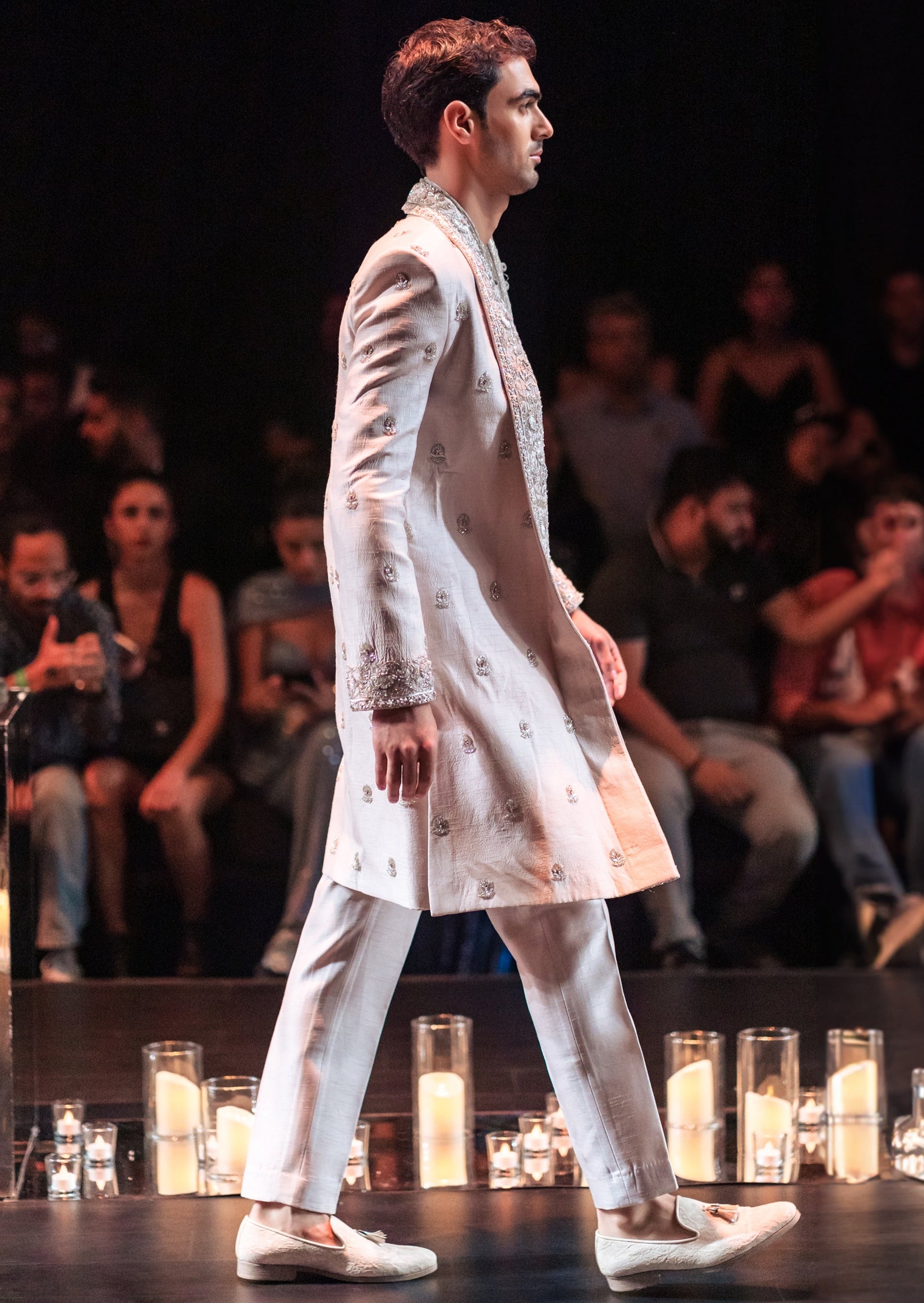 Light Grey Indo Fusion Kurta Set