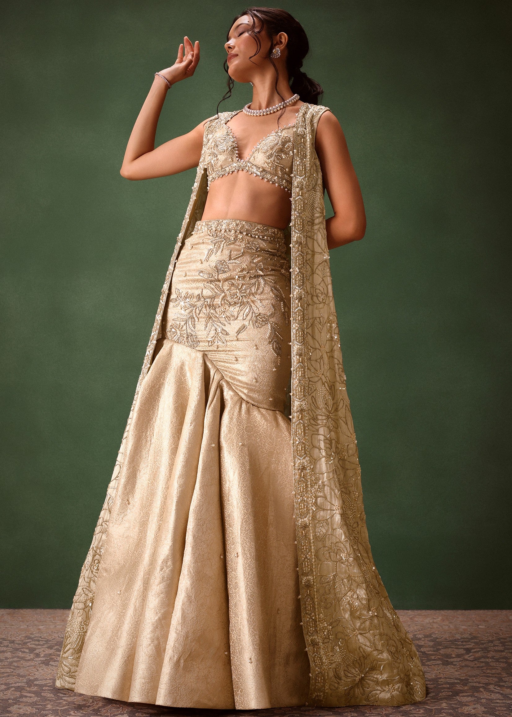Gold Banarasi Lehenga