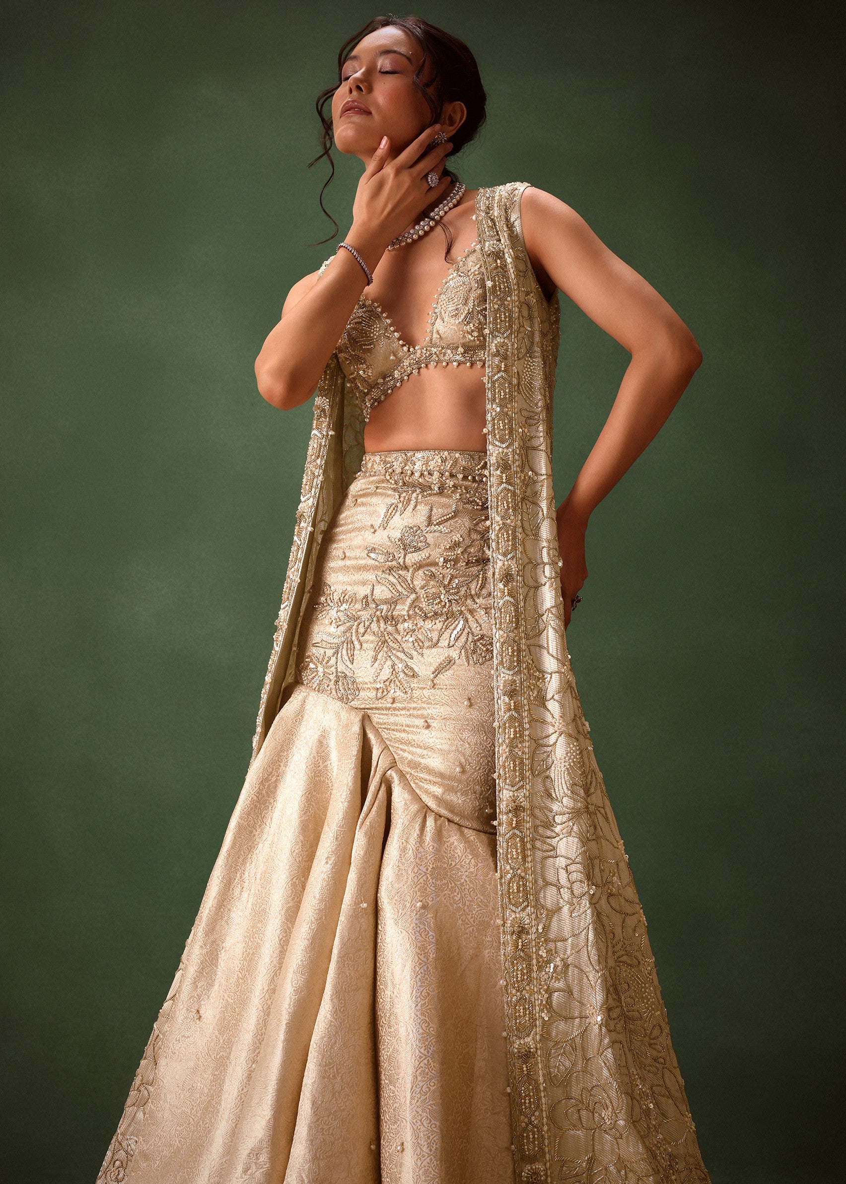 Gold Banarasi Lehenga