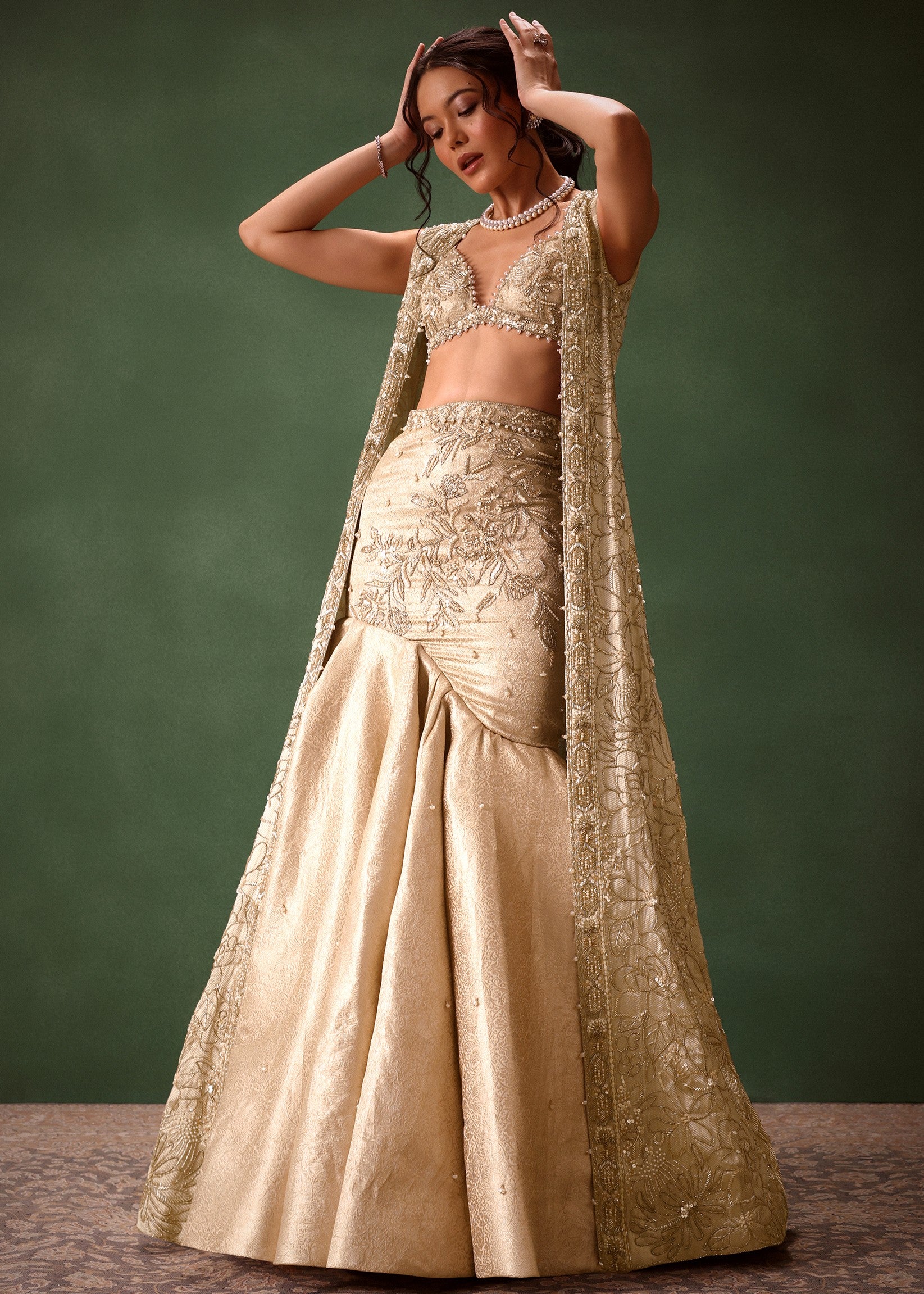 Gold Banarasi Lehenga