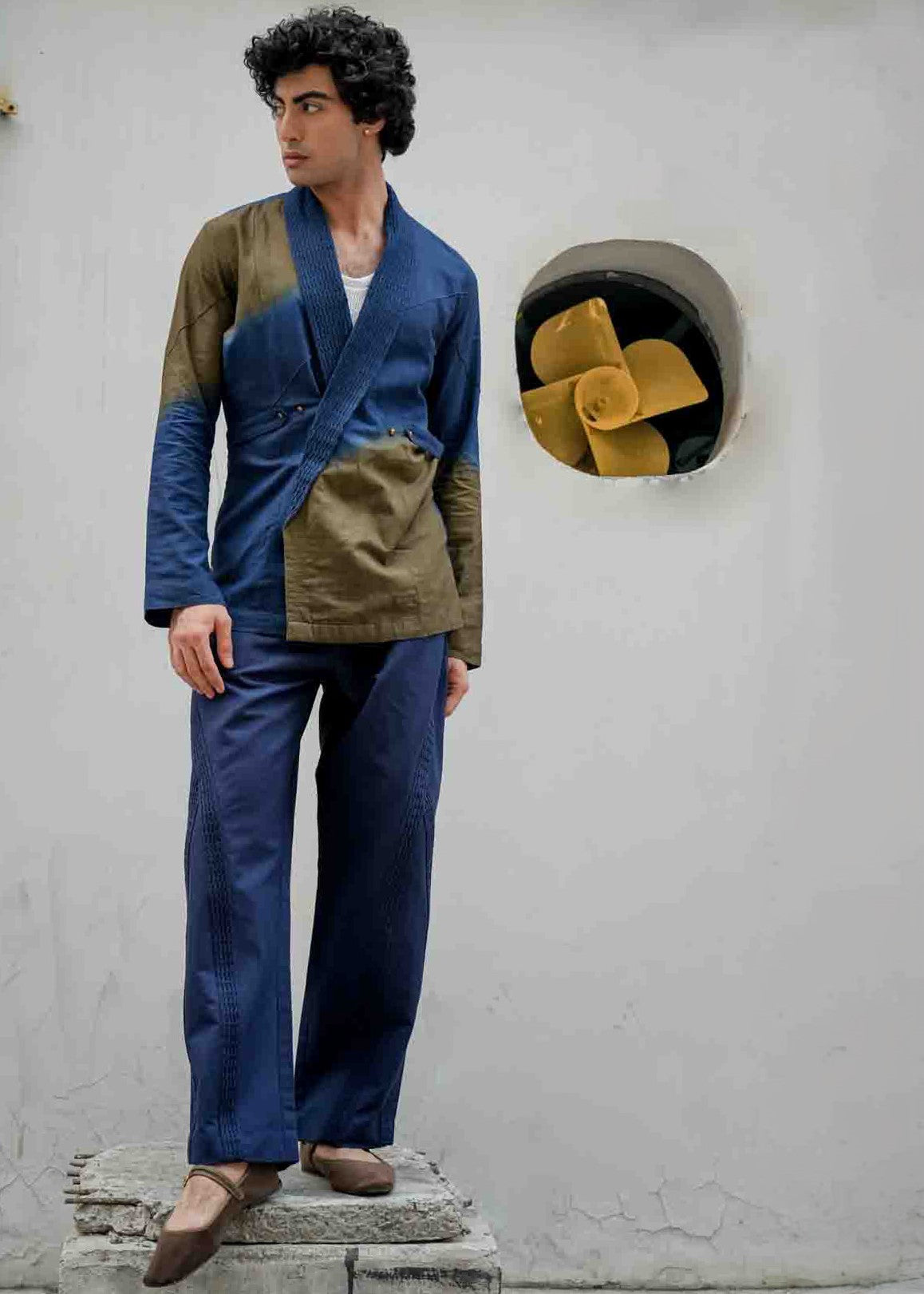 Teal & Olive Drape Shacket